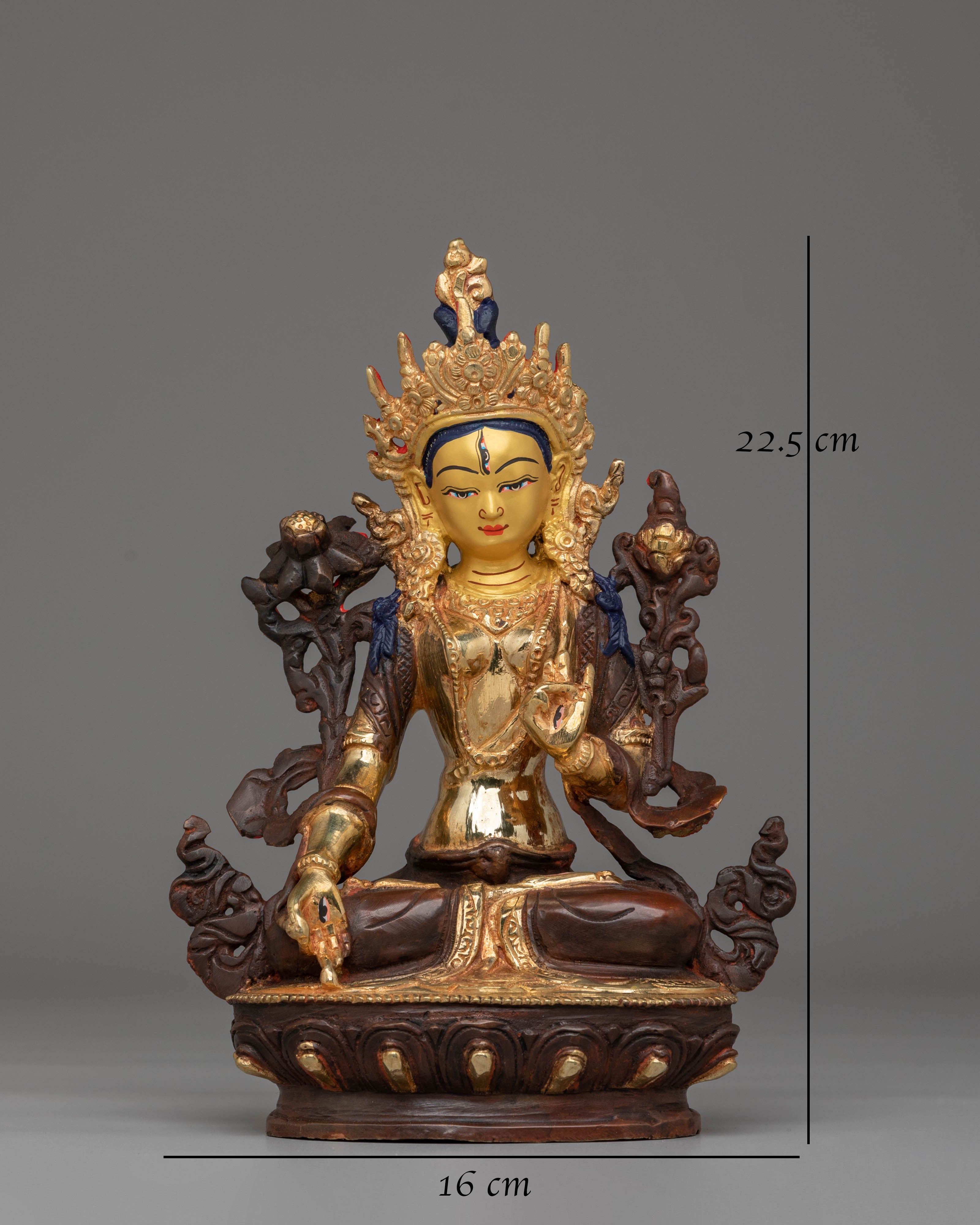 White Tara Handcrafted Tibetan Statue | Spiritual Decor for Meditation