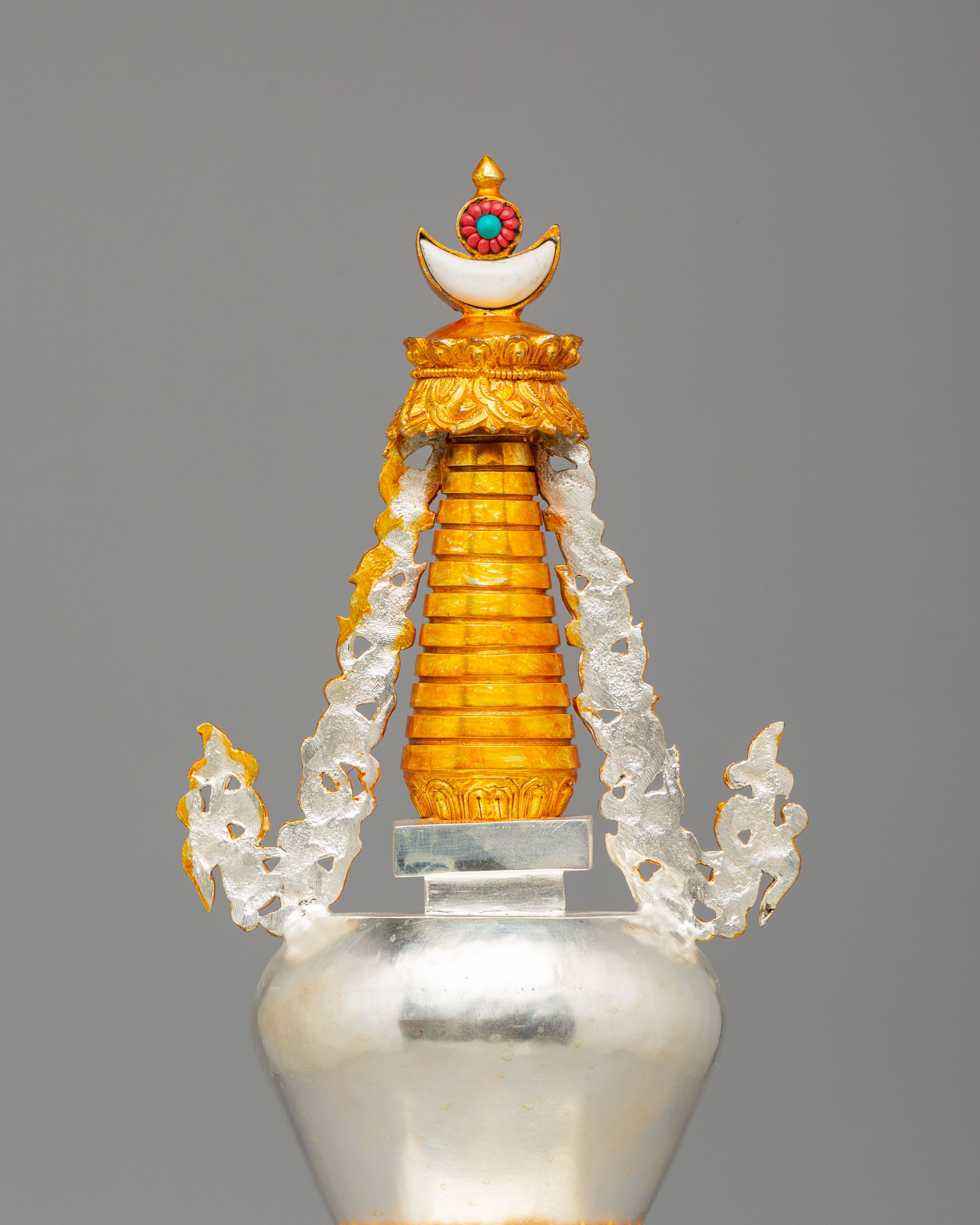 Traditional Handmade Stupa | Sacred Tibetan Buddhist Shrine Decor