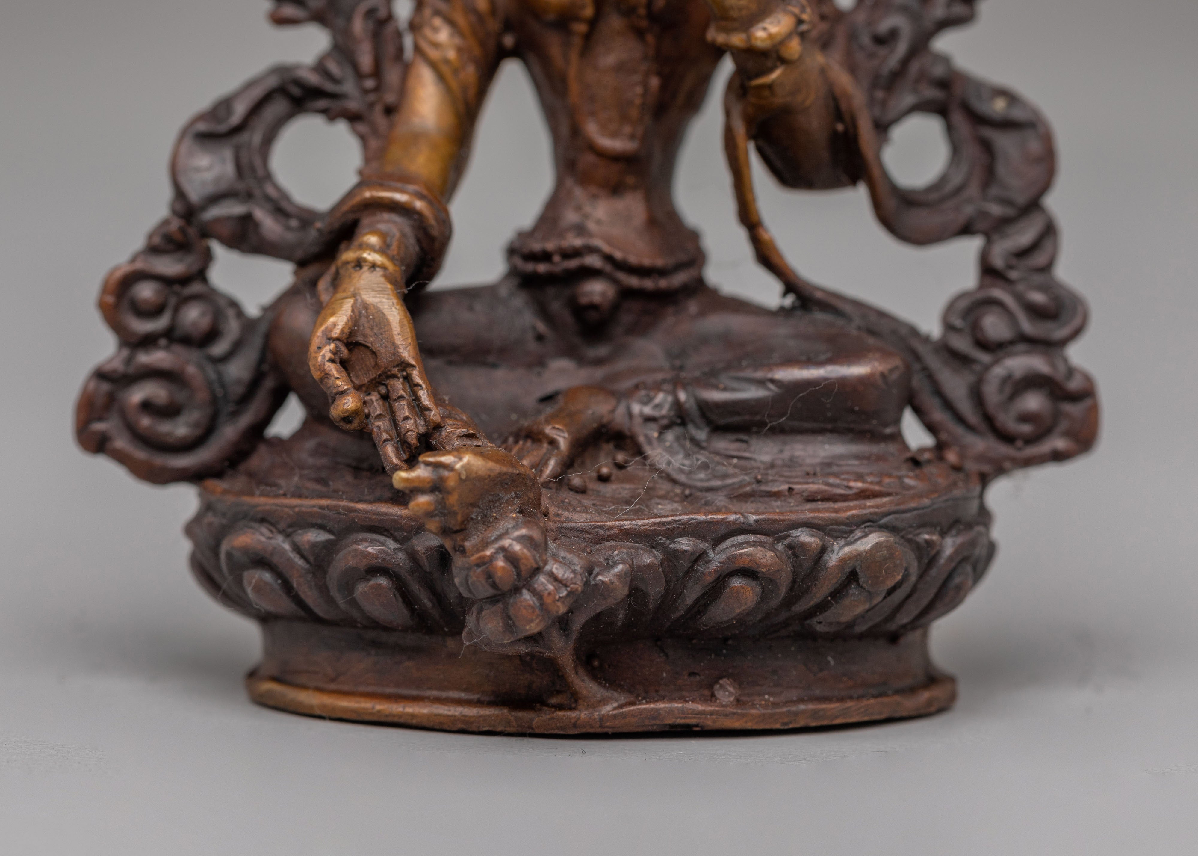 Sacred Green Tara Goddess Statue | Traditional Artwork