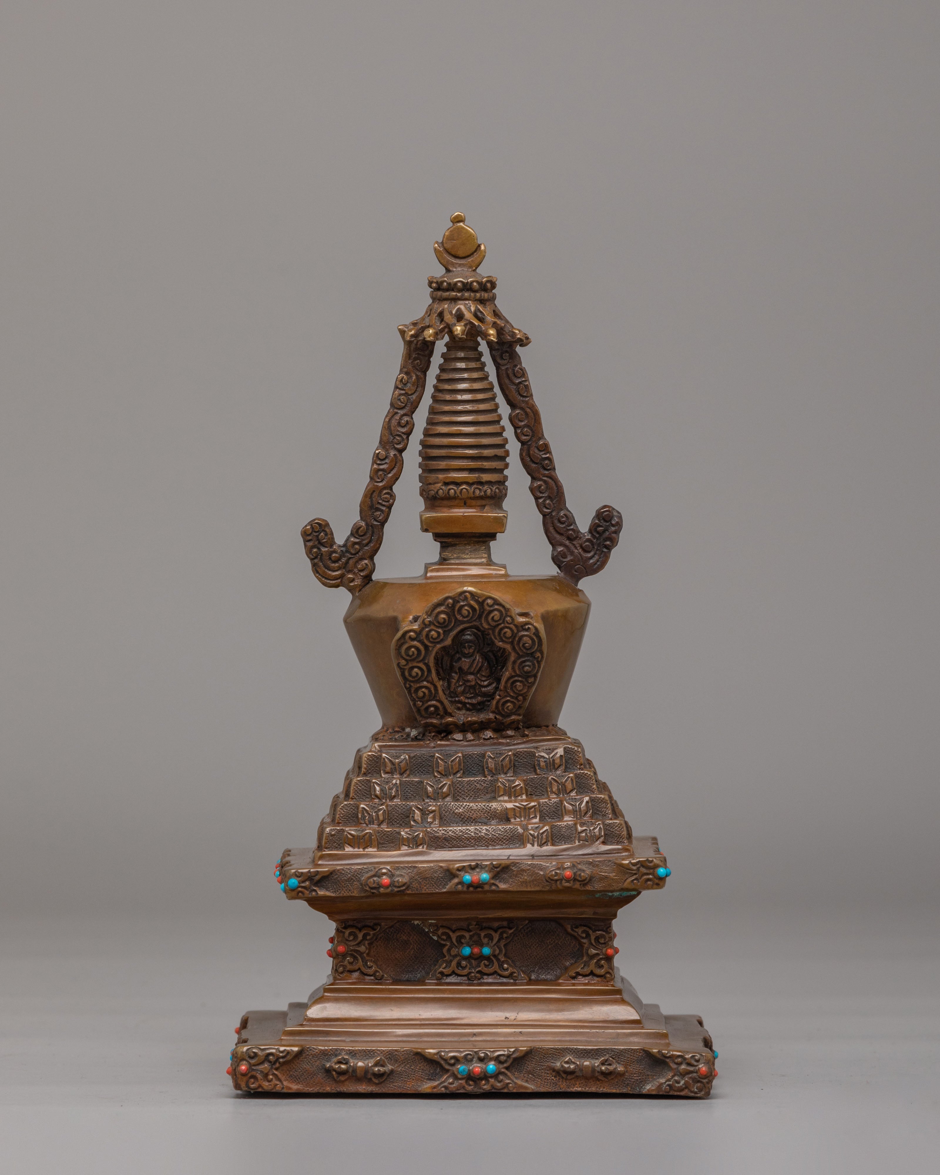 Eight Buddhist stupa set | A Sacred Symbol of Spiritual Enlightenment
