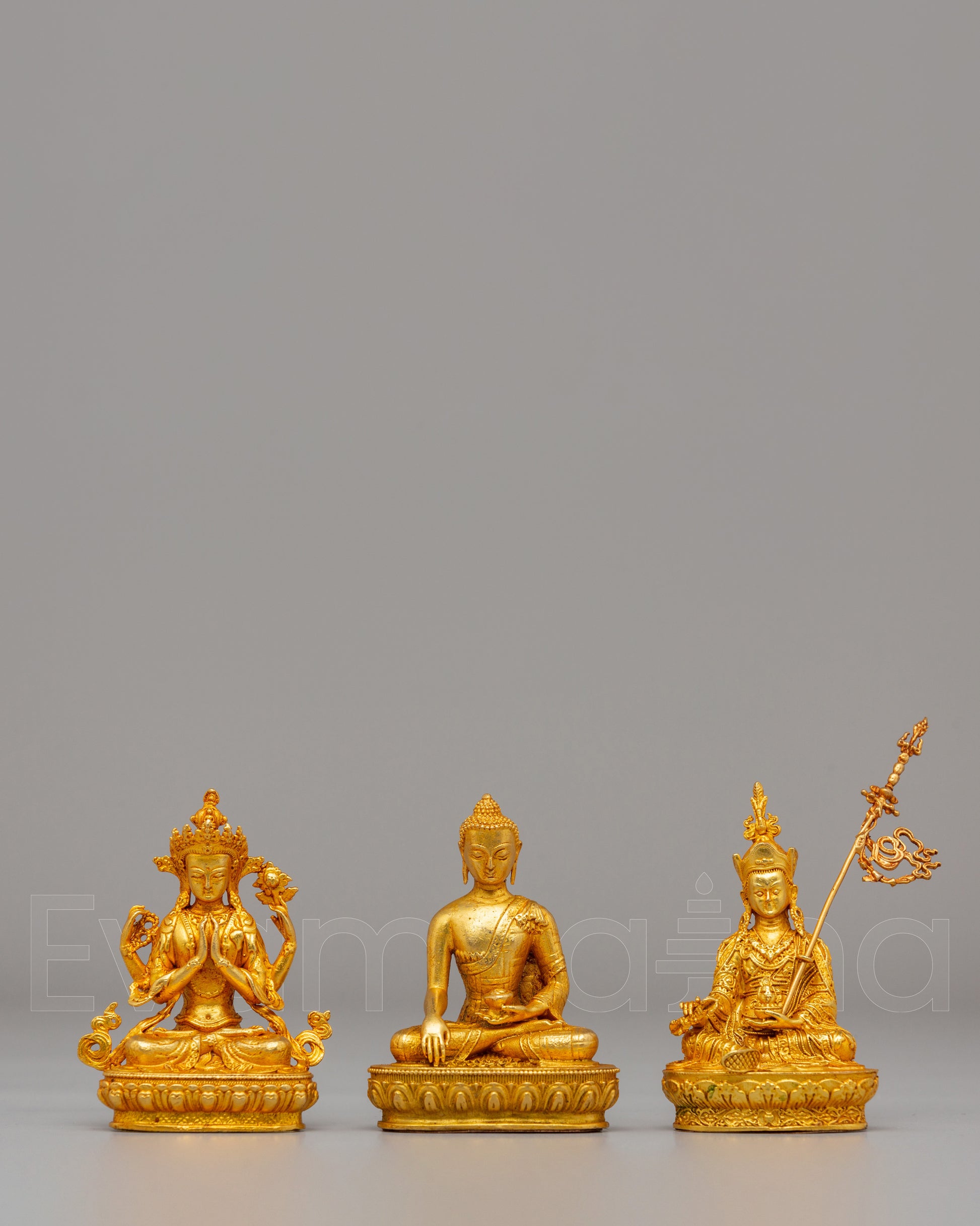 Sacred Buddha Dharma Sangha Statue 