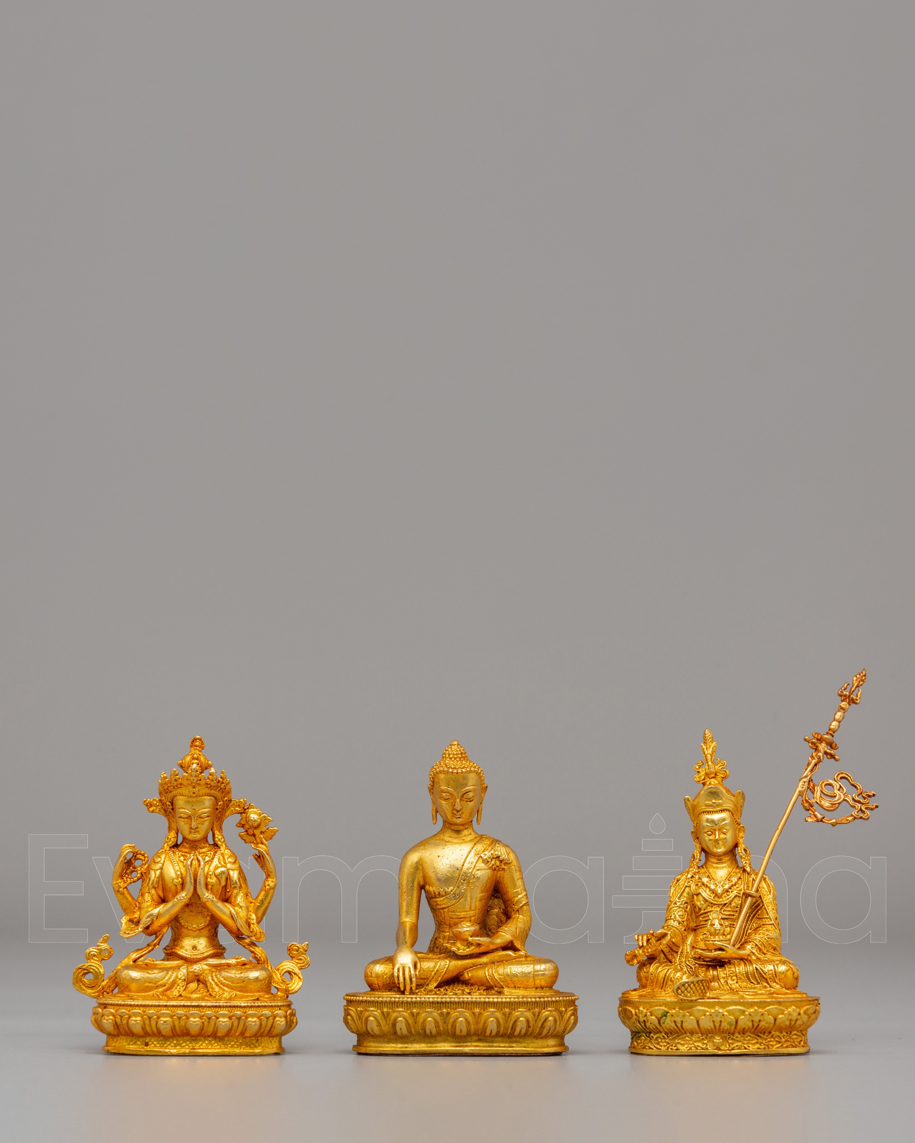 Sacred Buddha Dharma Sangha Statue 