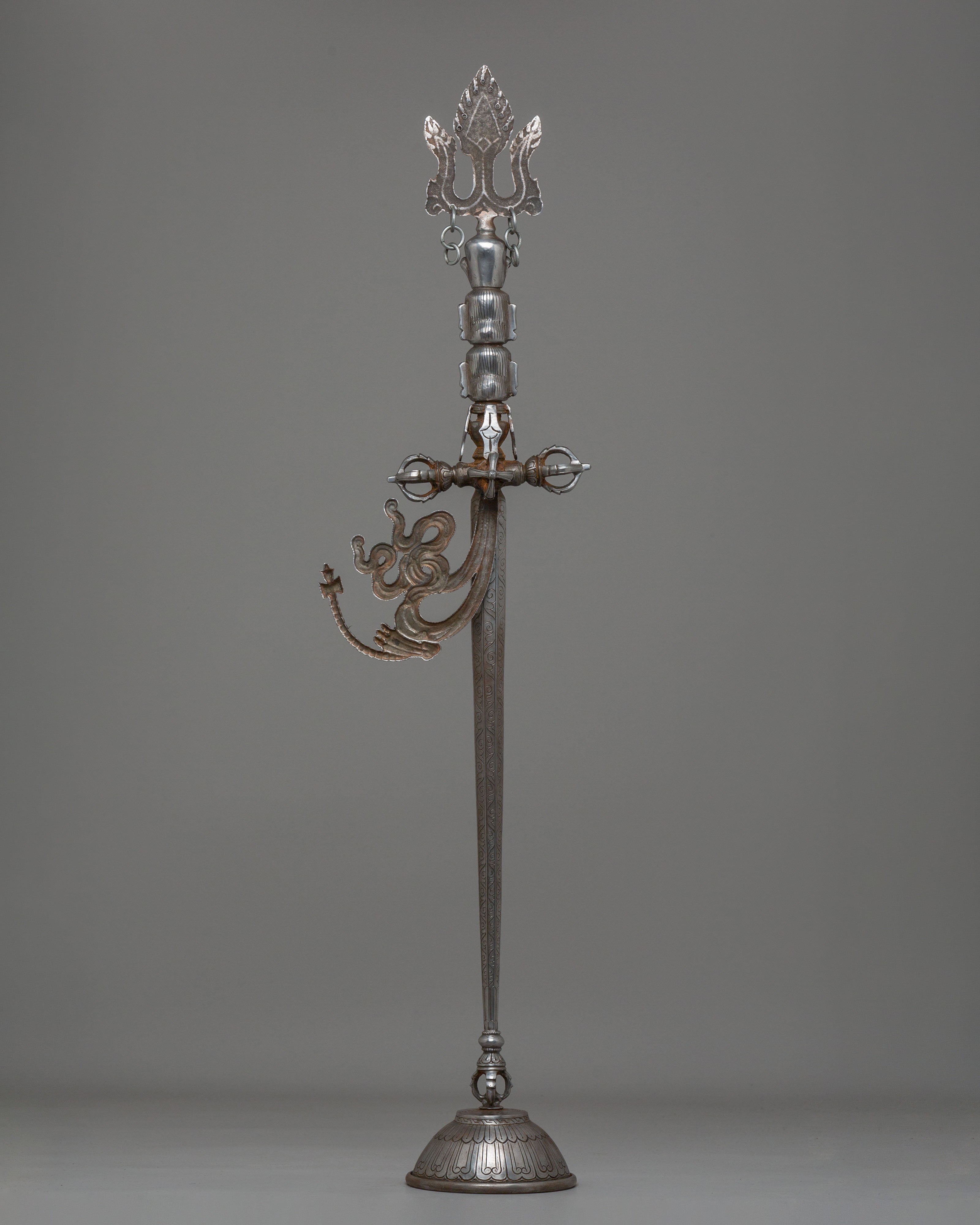 Sacred Khatvanga Ritual Staff | Symbol of Power and Protection
