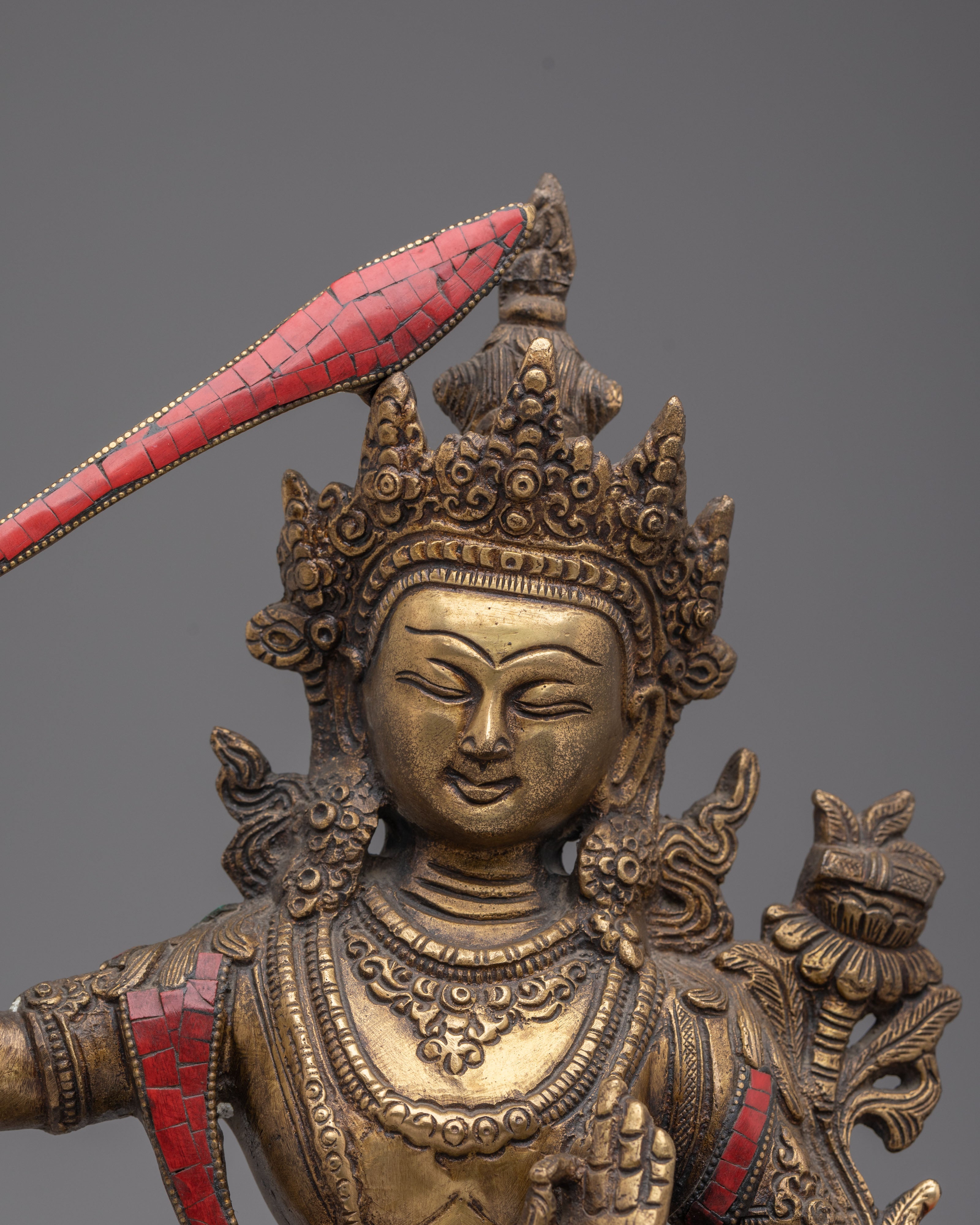 Handcrafted Manjushri Statue of Wisdom | Manjushri Statue for Insight and Clarity