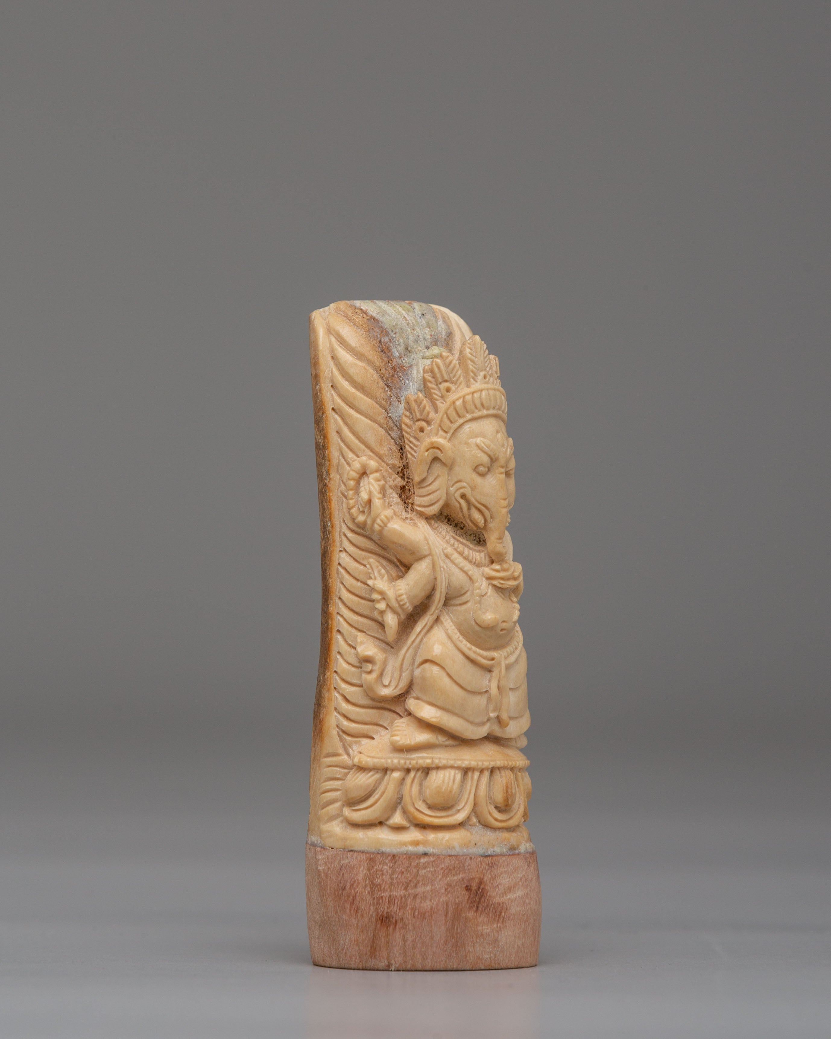 Ganesh Bone Sculpture | Himalayan Handcrafted Deity Figurine
