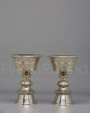 Handmade Himalayan Butter Lamp Set 