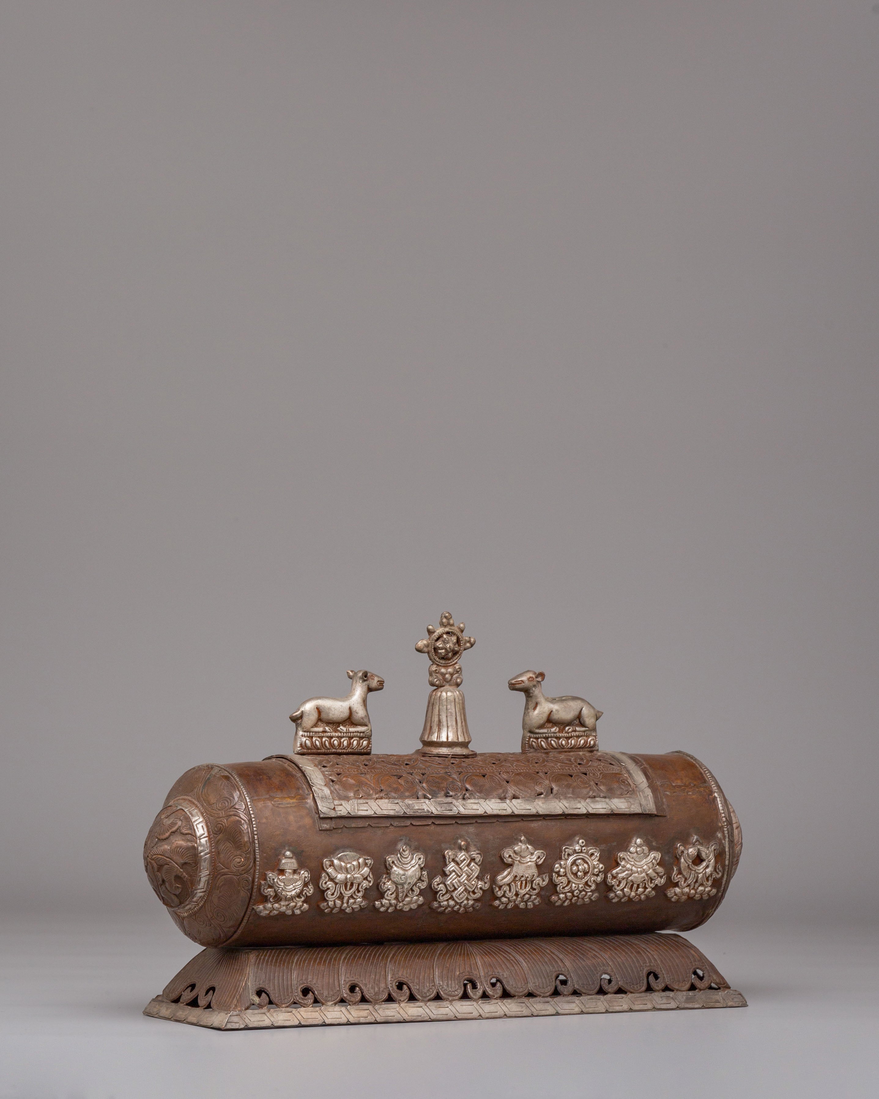 Dharma Wheel Incense Burner | Tibetan Handcrafted Art