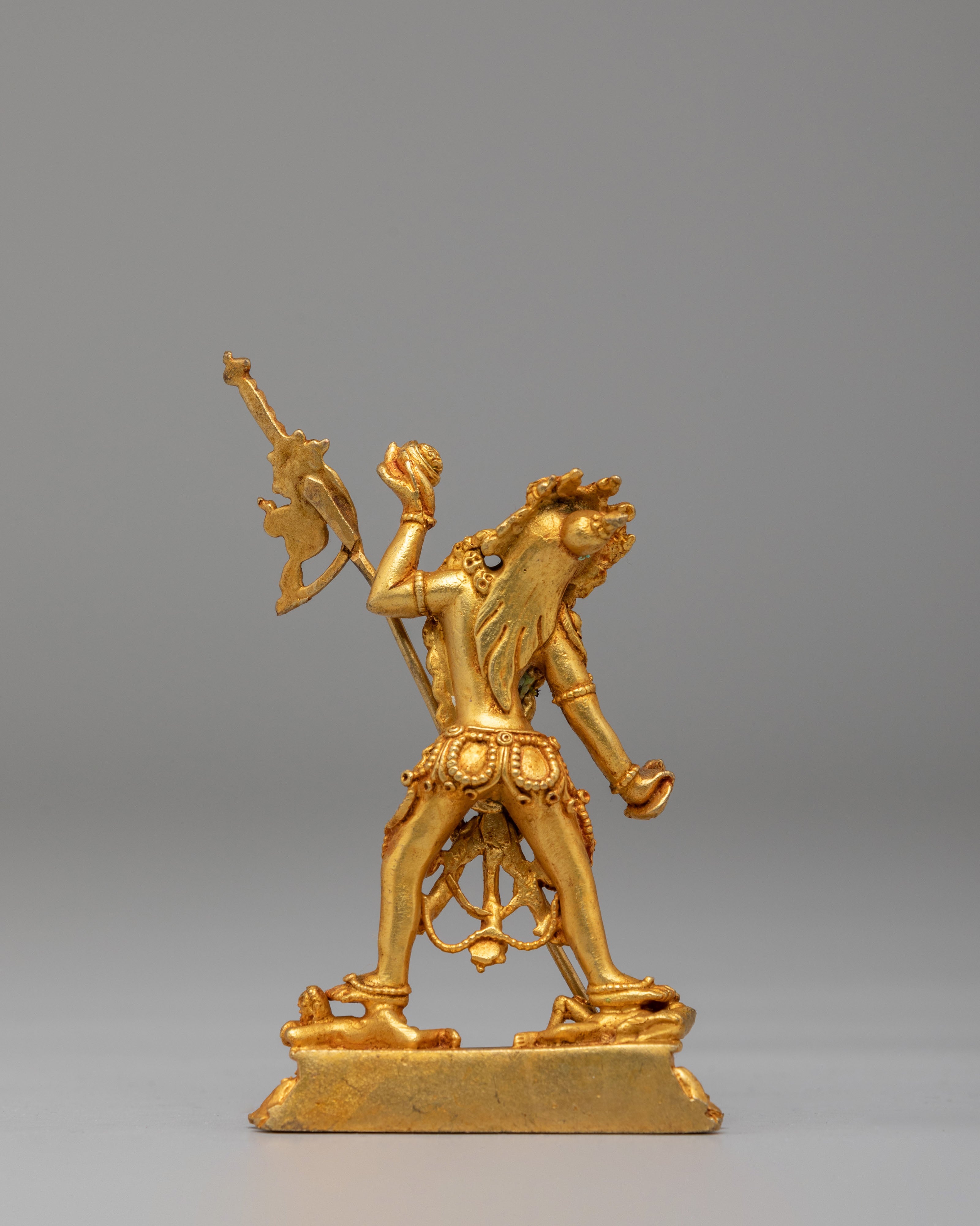 Divine Vajrayogini Deity Statue | Handcrafted Gold-Plated Copper Sculpture
