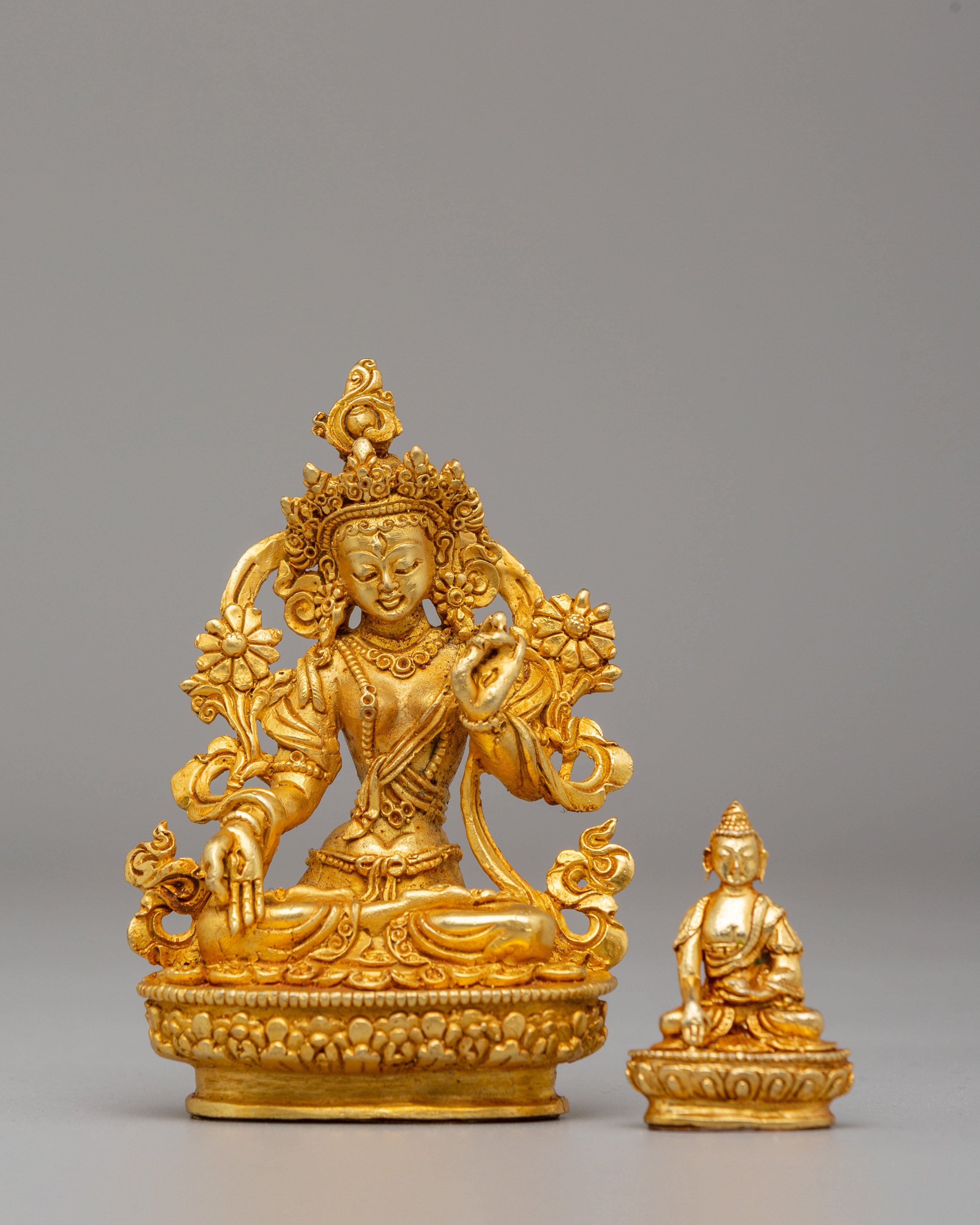 Traditional White Tara Altar Statue | Goddess of Compassion Decor