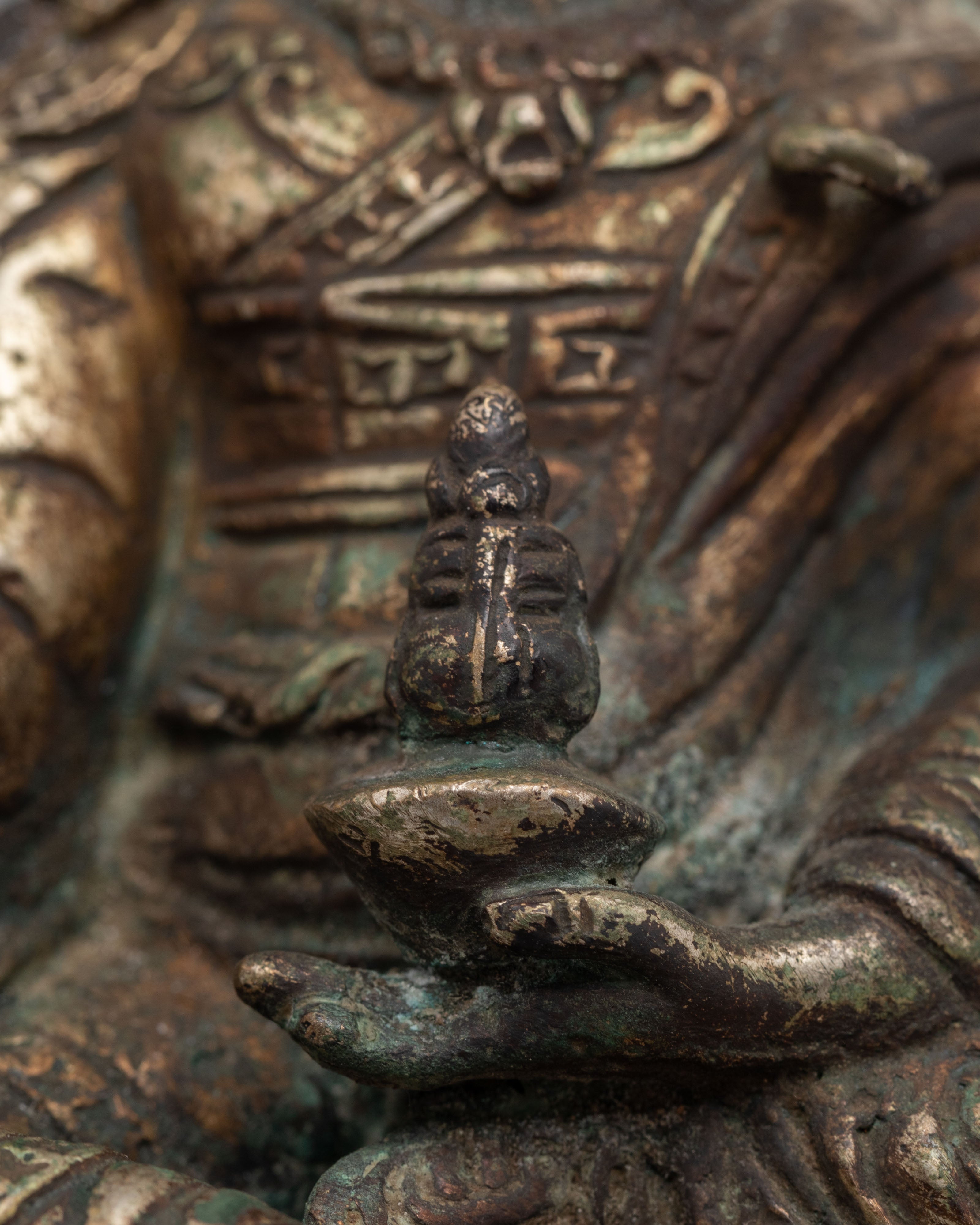 Handcrafted Altar Guru Rinpoche Statue | Padmasambhava Buddhist Art