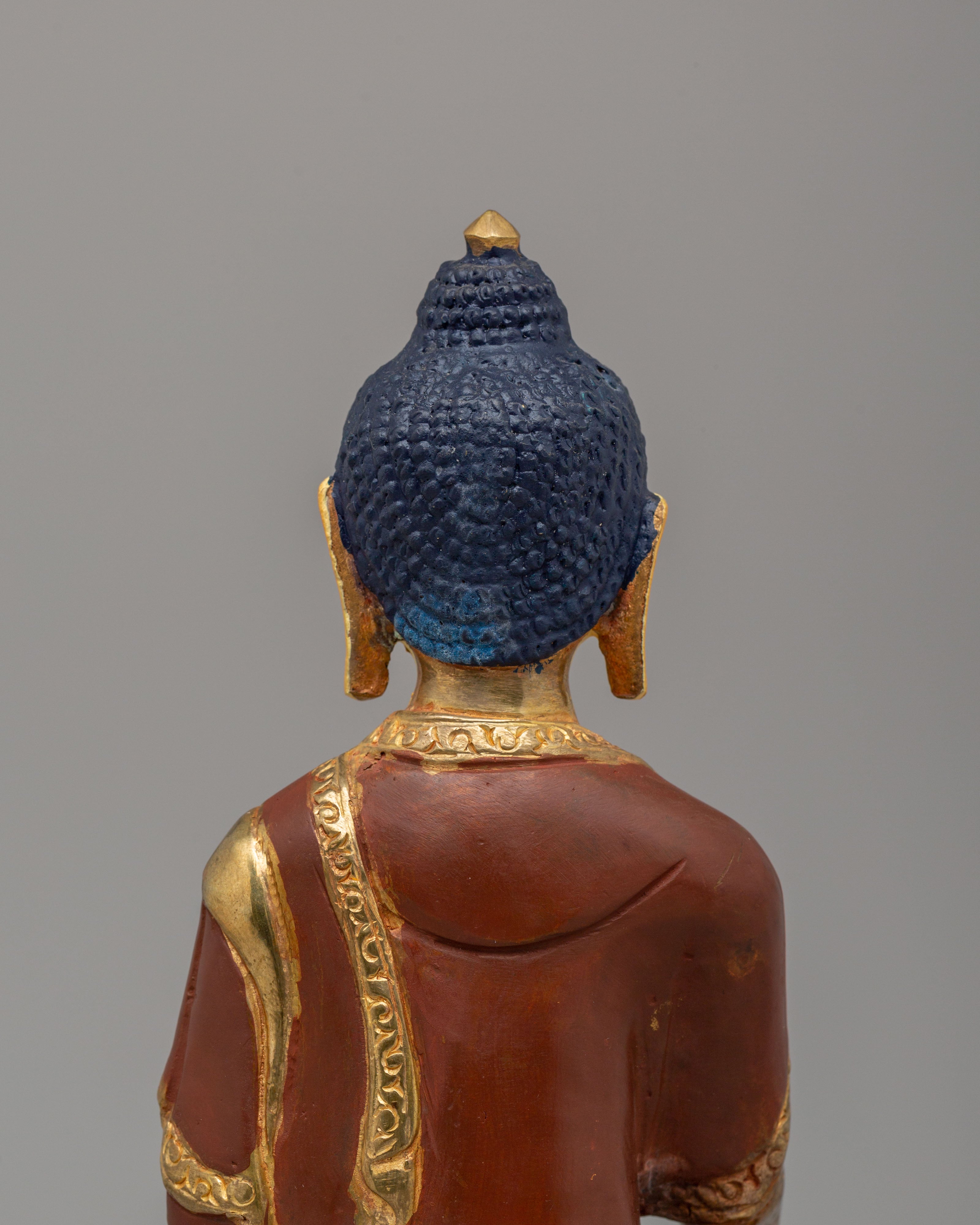 Traditional Altar Shakyamuni Buddha Statue | Handmade Spiritual Decor