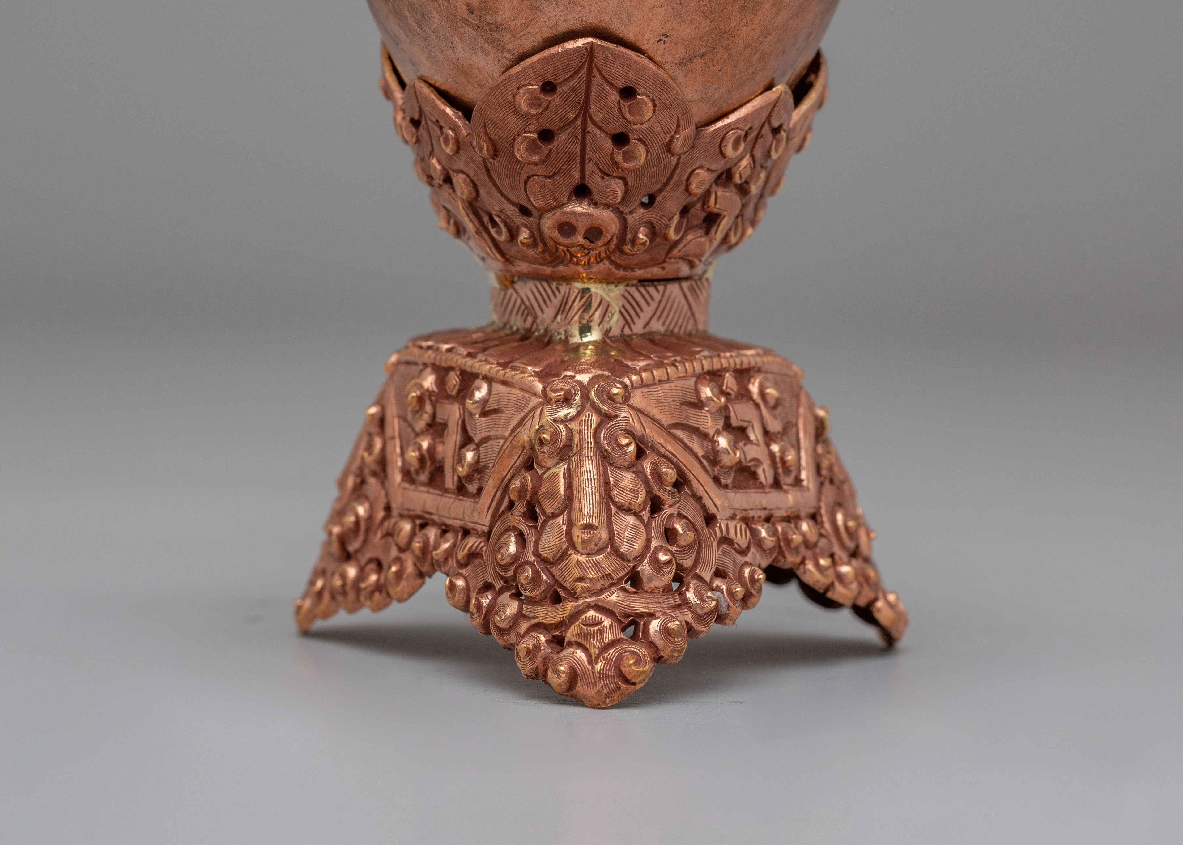 Himalayan Kapala Offering Vessel | Ritual Vessel for Spiritual Ceremonies