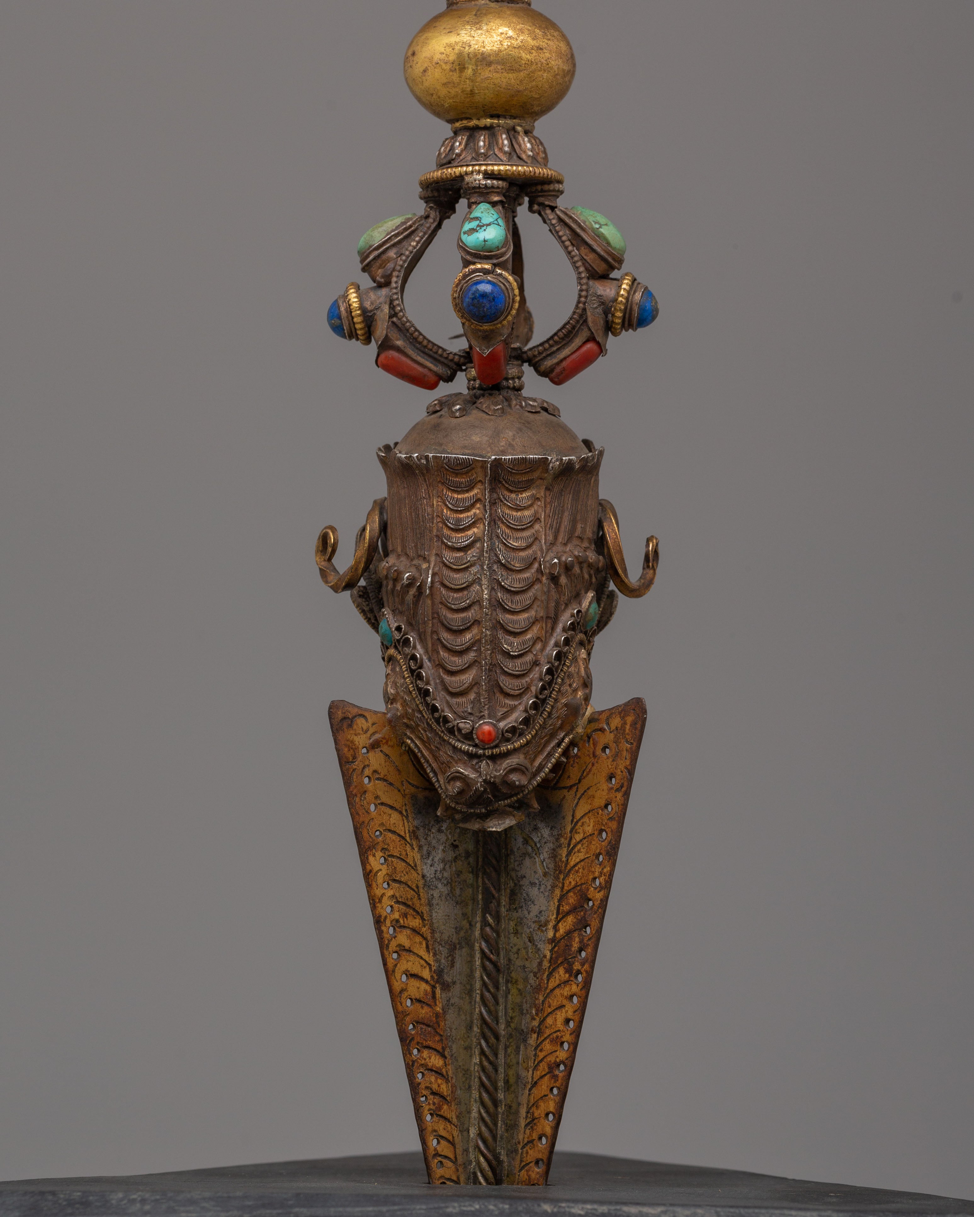 Handmade Phurba with Vajra | Ritual Dagger for Tantric Practice