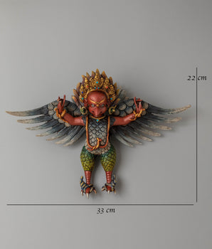 Garuda Wall Hanging with Gemstone | Protector of Strength and Wisdom