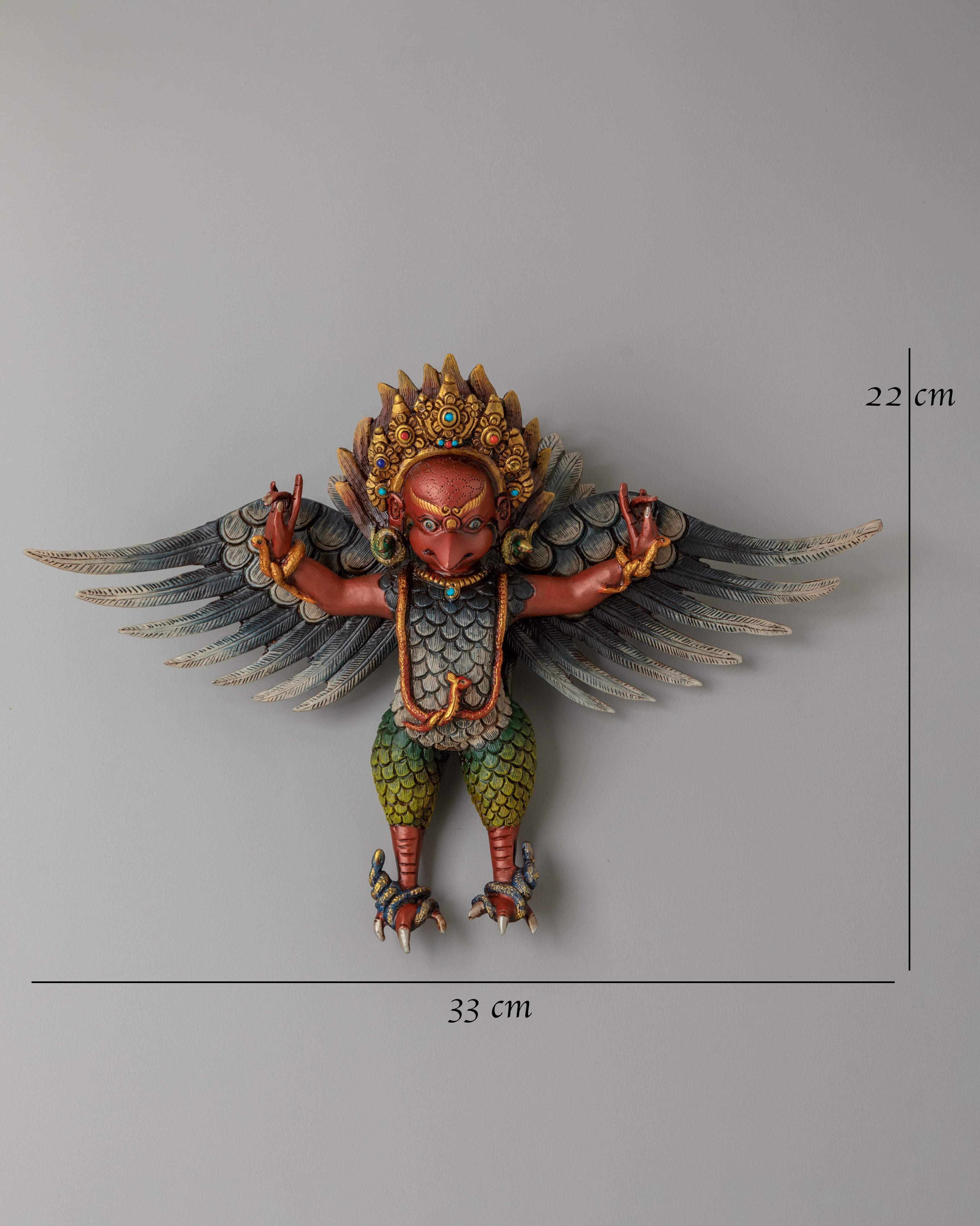 Garuda Wall Hanging with Gemstone | Protector of Strength and Wisdom