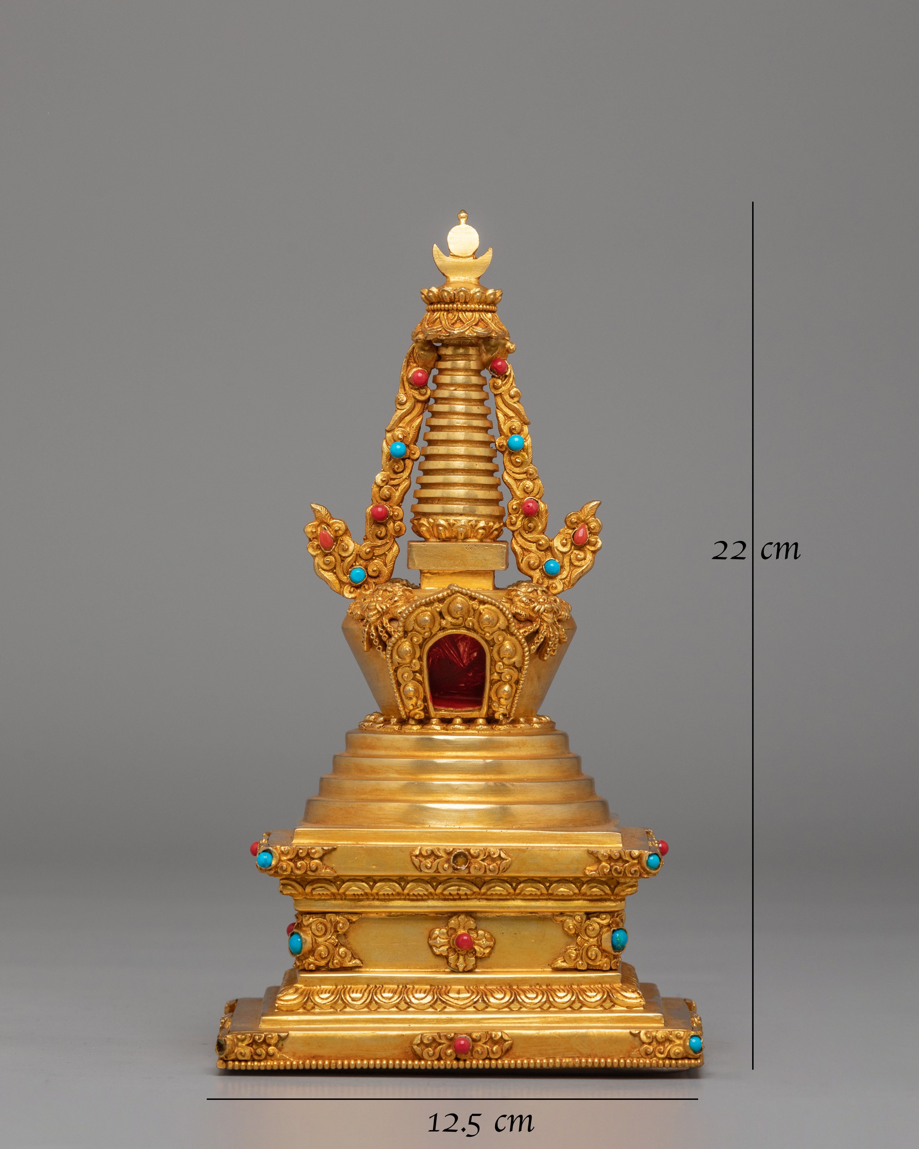 Buddhist Eight Stupa Collection Set | Sacred Ritual Artifact