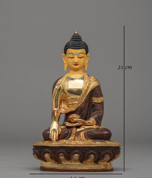 Buddha Shakyamuni Copper Statue | Handmade Tibetan Art