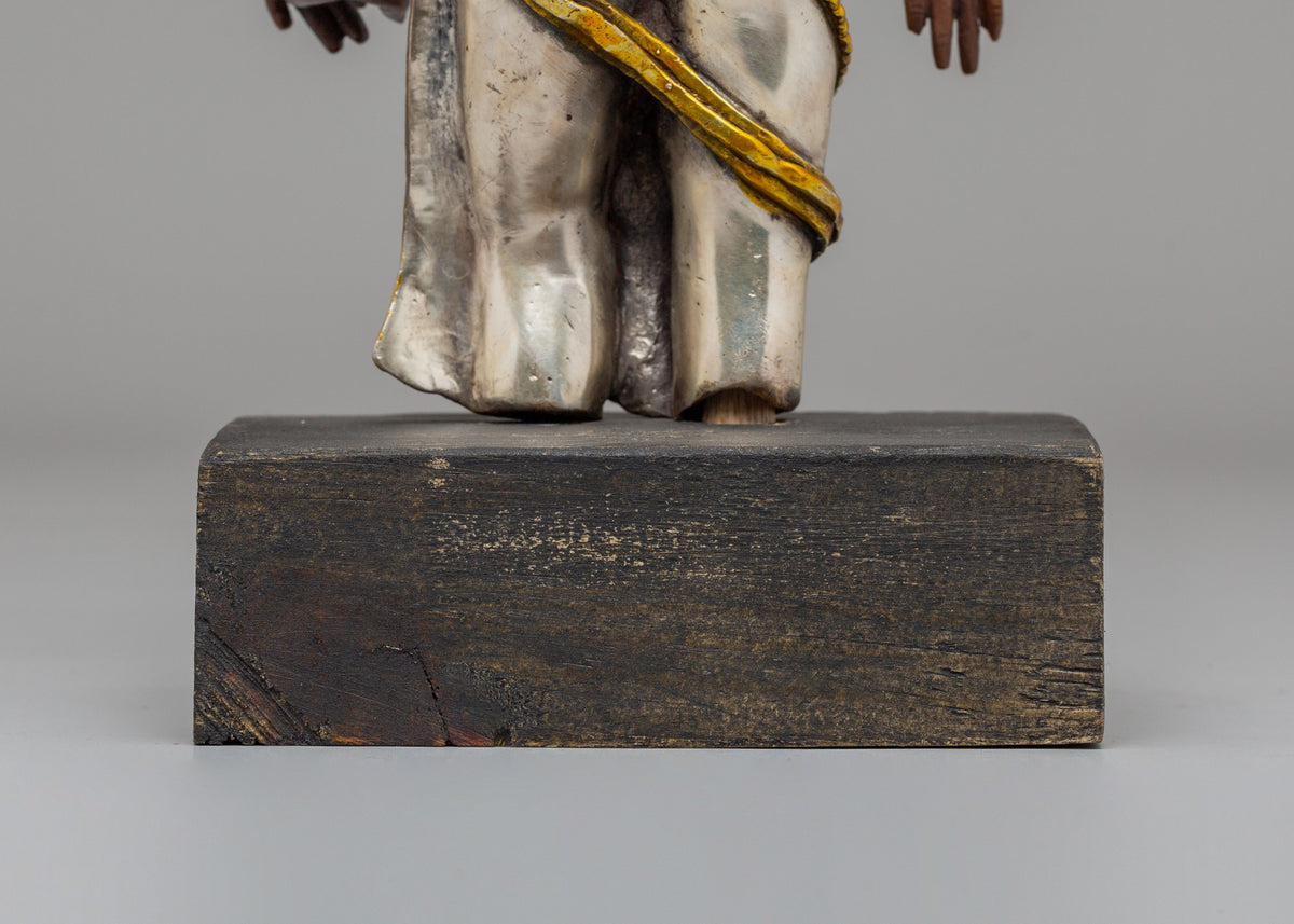 Buddhist Goddess Tara Statue | Oxidized Copper Body with Silver Gold Plating