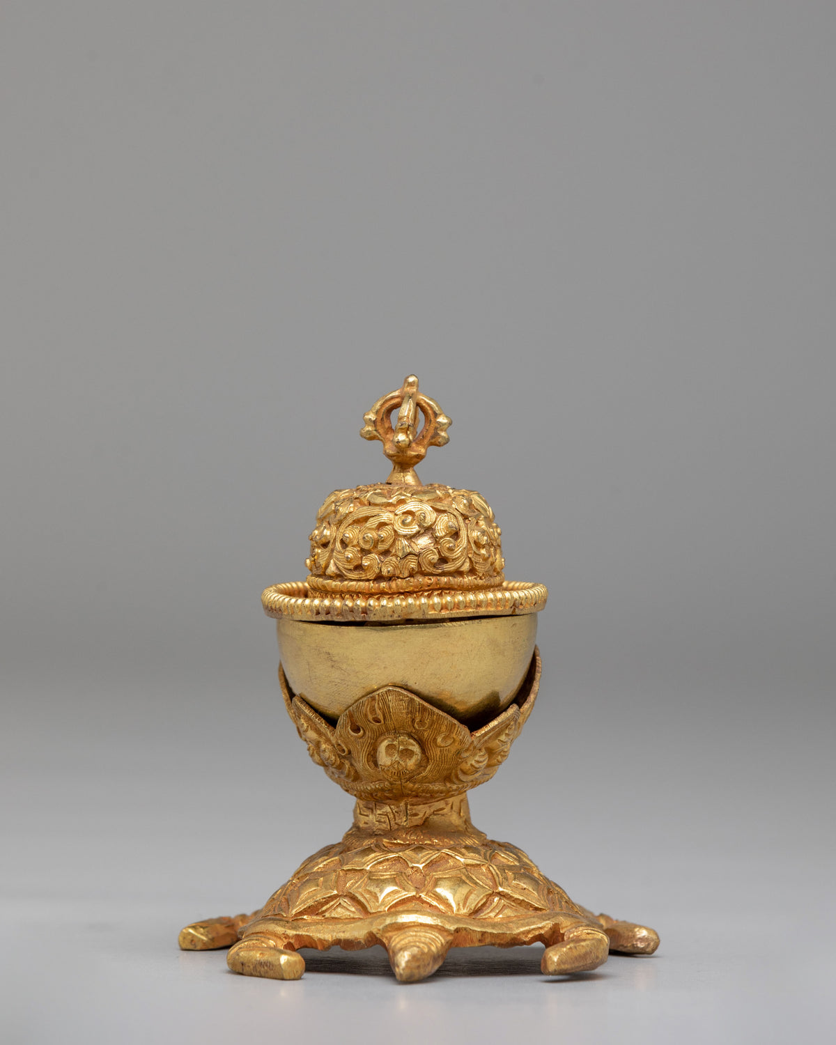 Traditional Tibetan Kapala Offering Set | Ritual Offering Bowl for Meditation