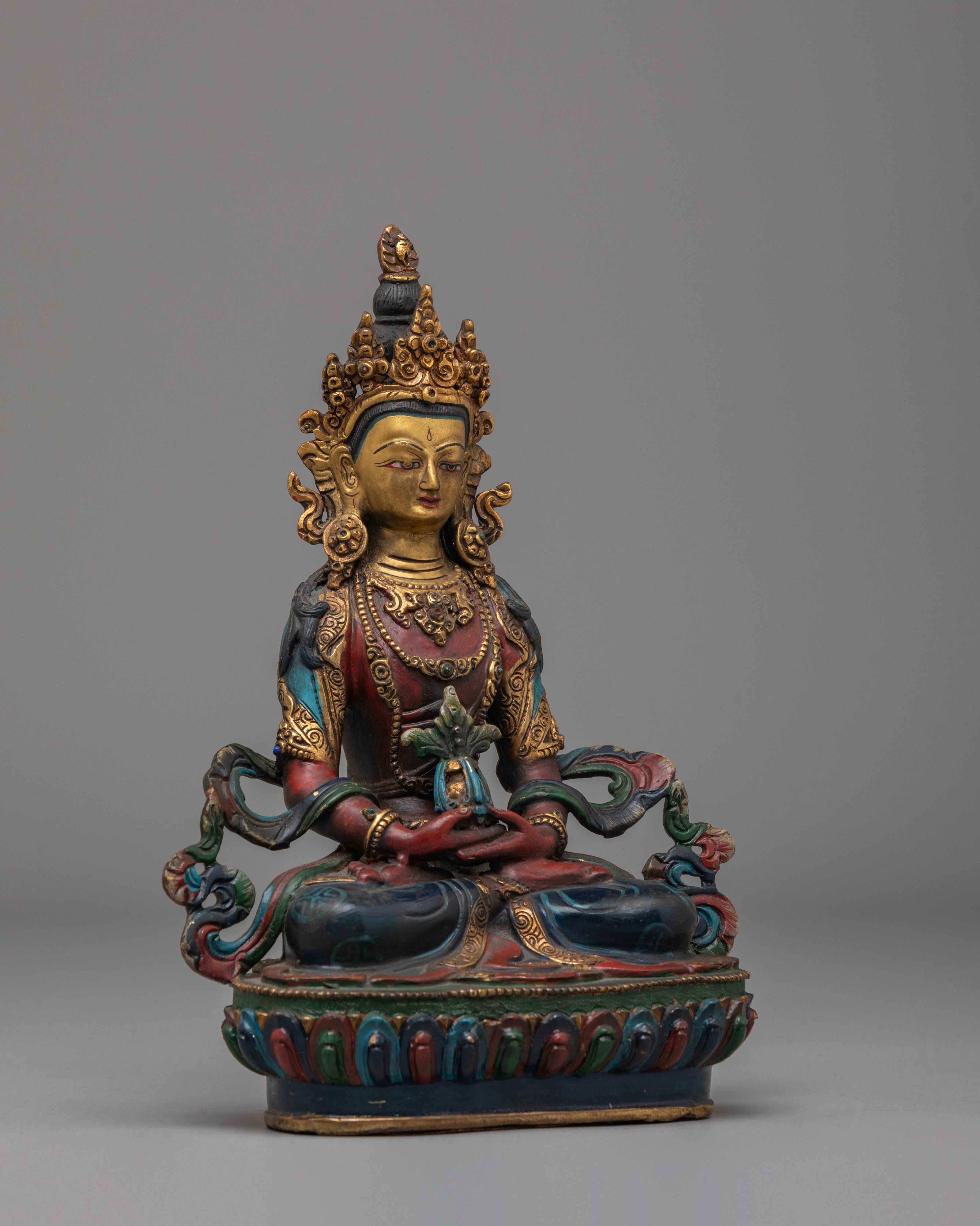Handmade Amitayus Sculpture | Tibetan Deity of Longevity