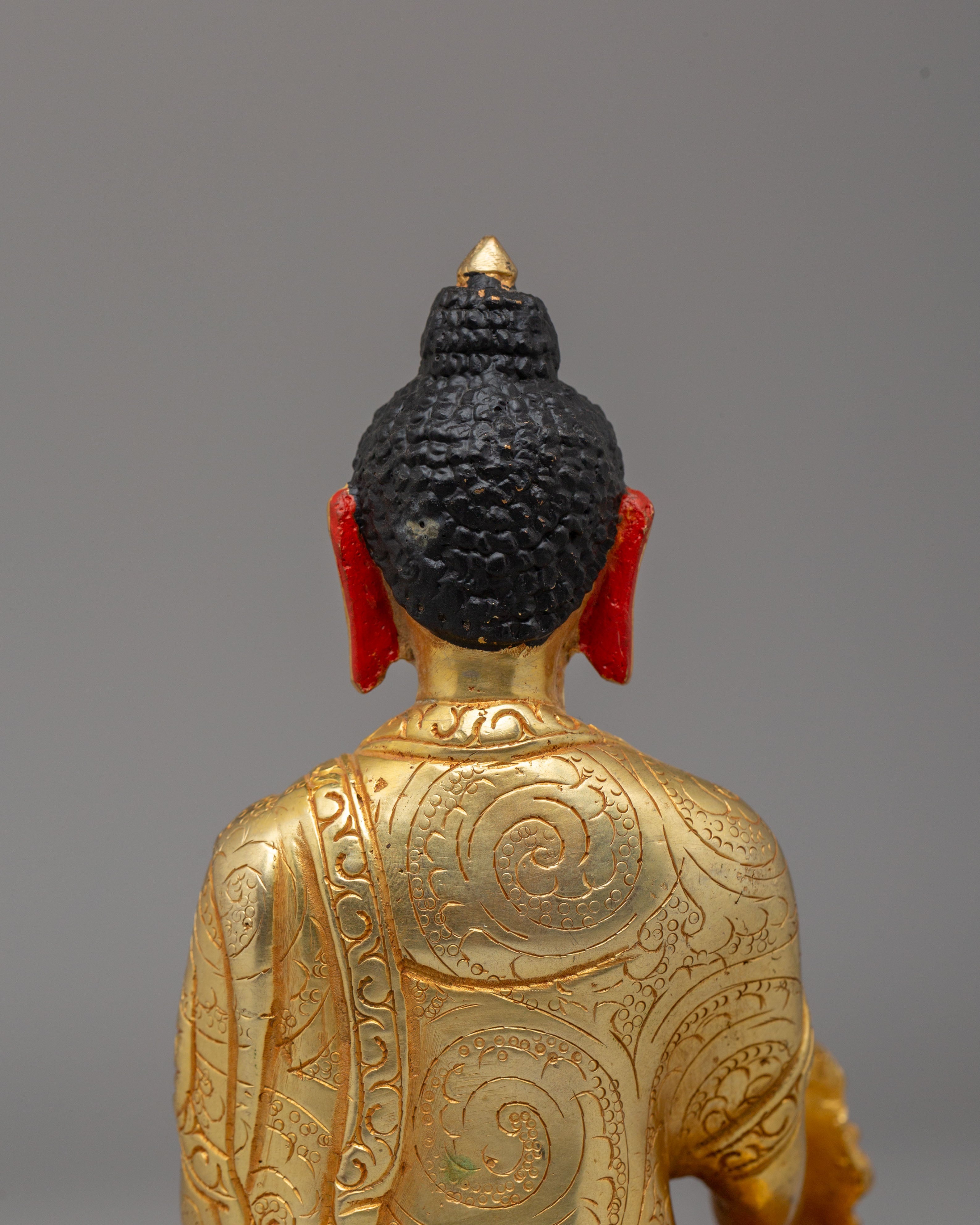 Himalayan Medicine Buddha Statue for Shrine | Tibetan Meditation Spiritual Figurine