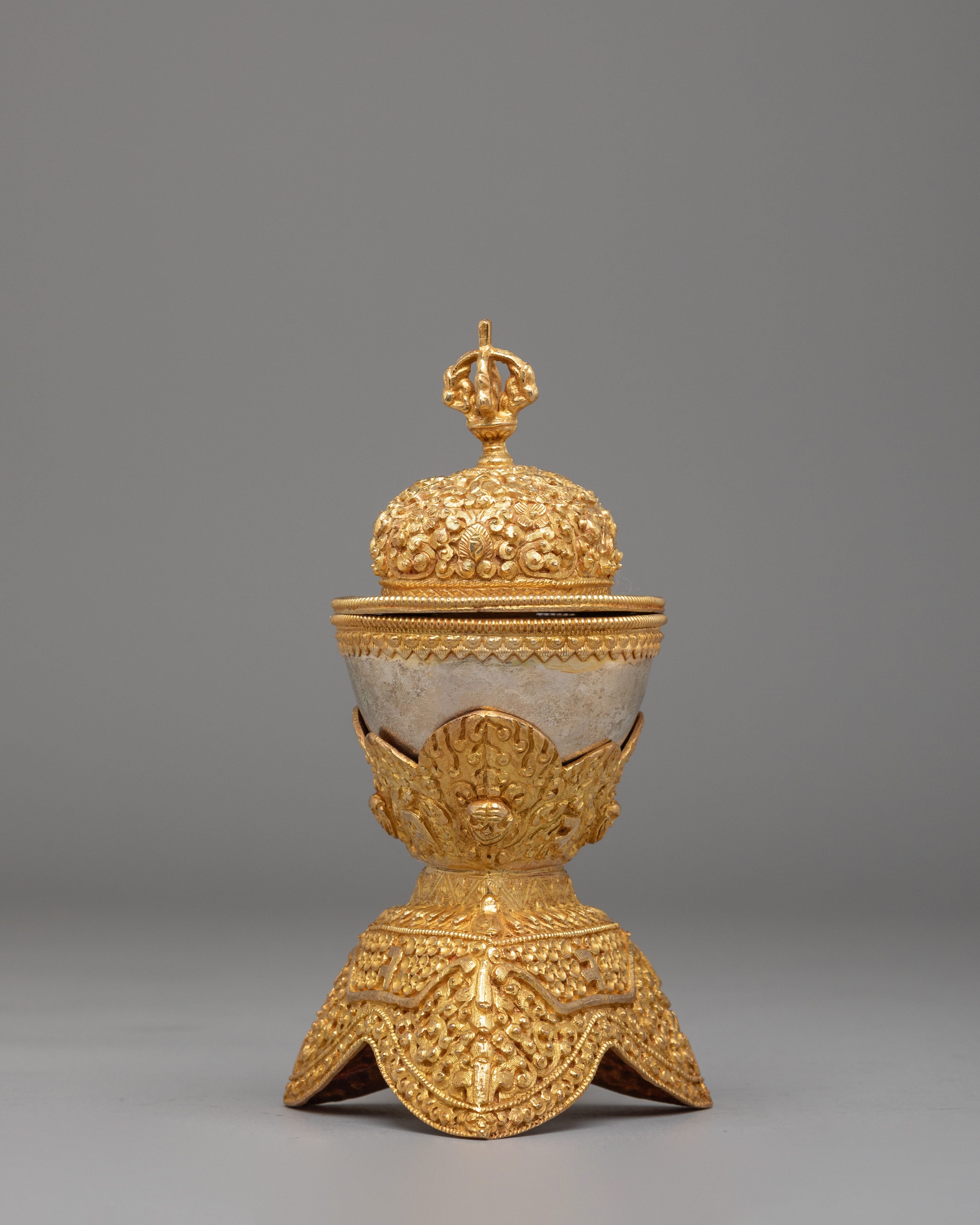 Kapala Ritual Skull Cup Set | Handcrafted Buddhist Kapala