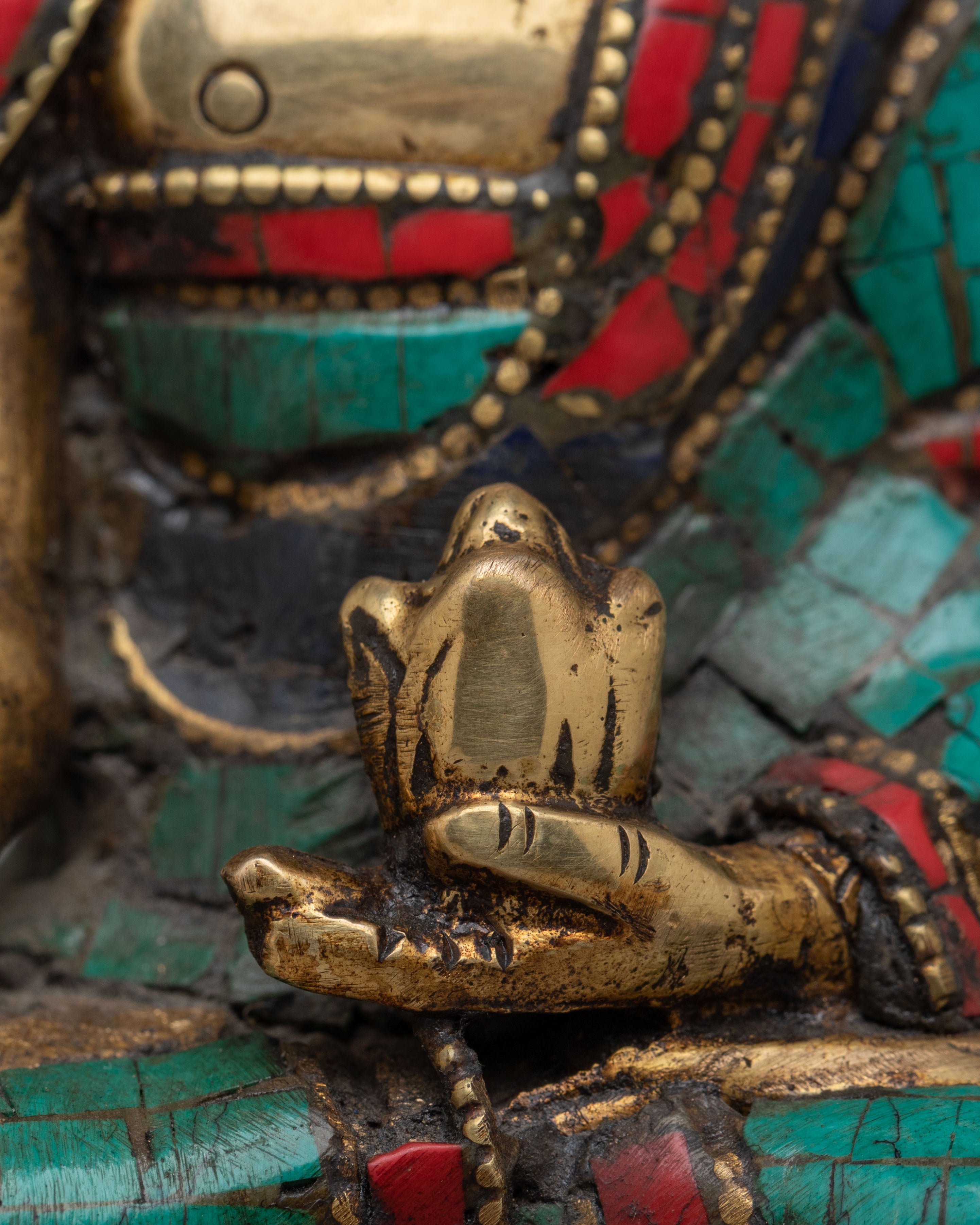 Handmade Medicine Buddha Tibetan Statue | Spiritual Decor
