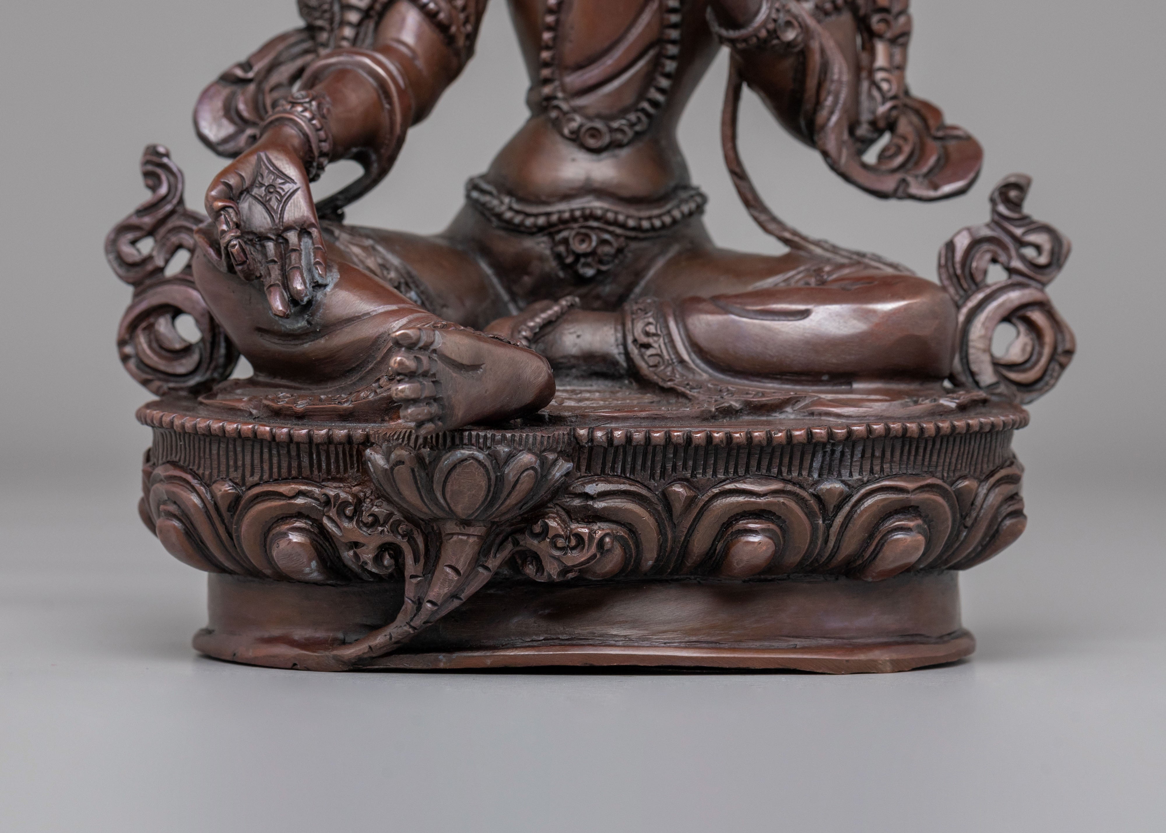 Sacred Green Tara Altar Statue | Compassionate Goddess Figurine