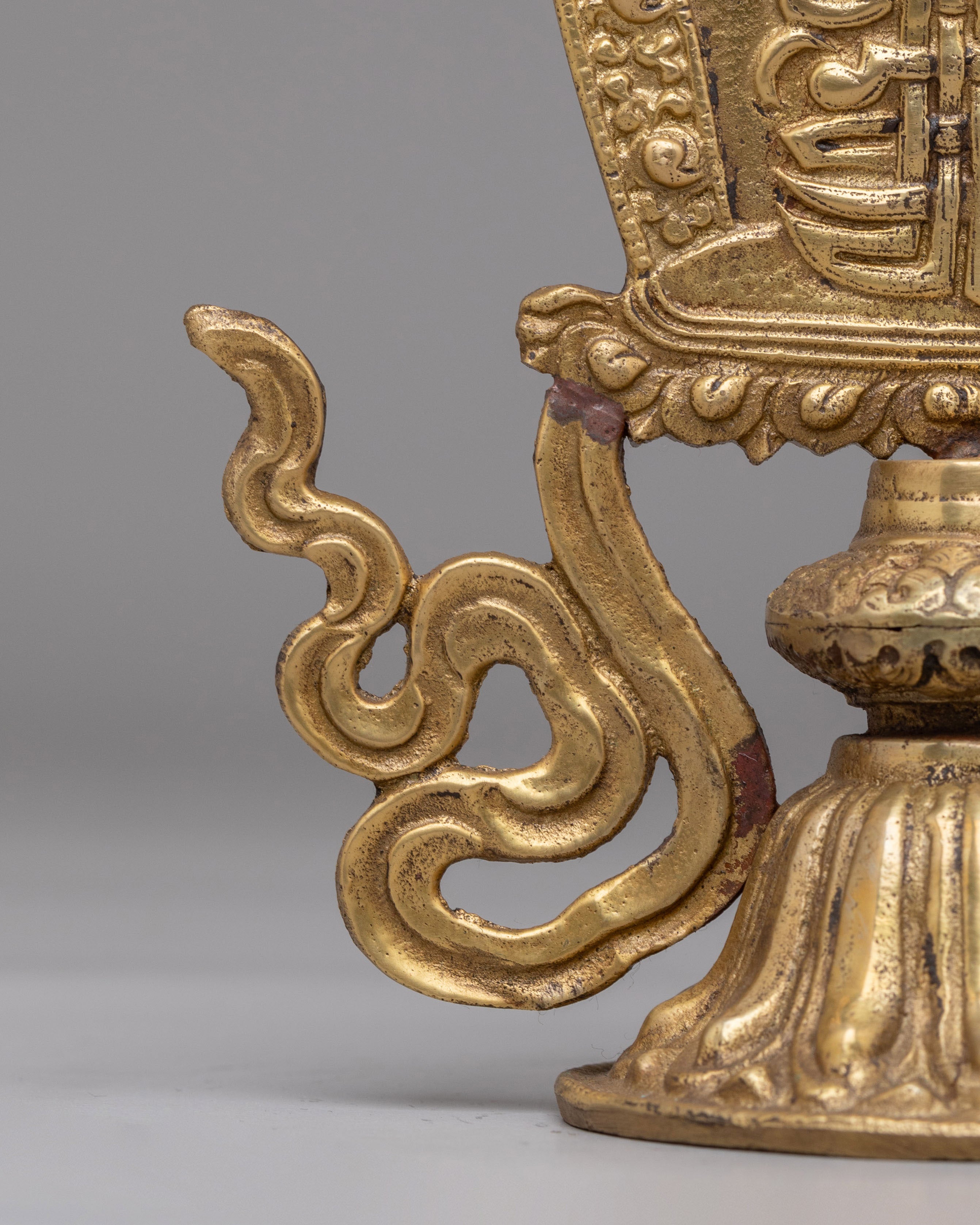 Sacred Himalayan Kalachakra Altar Symbol | Copper Buddhist Shrine Decor