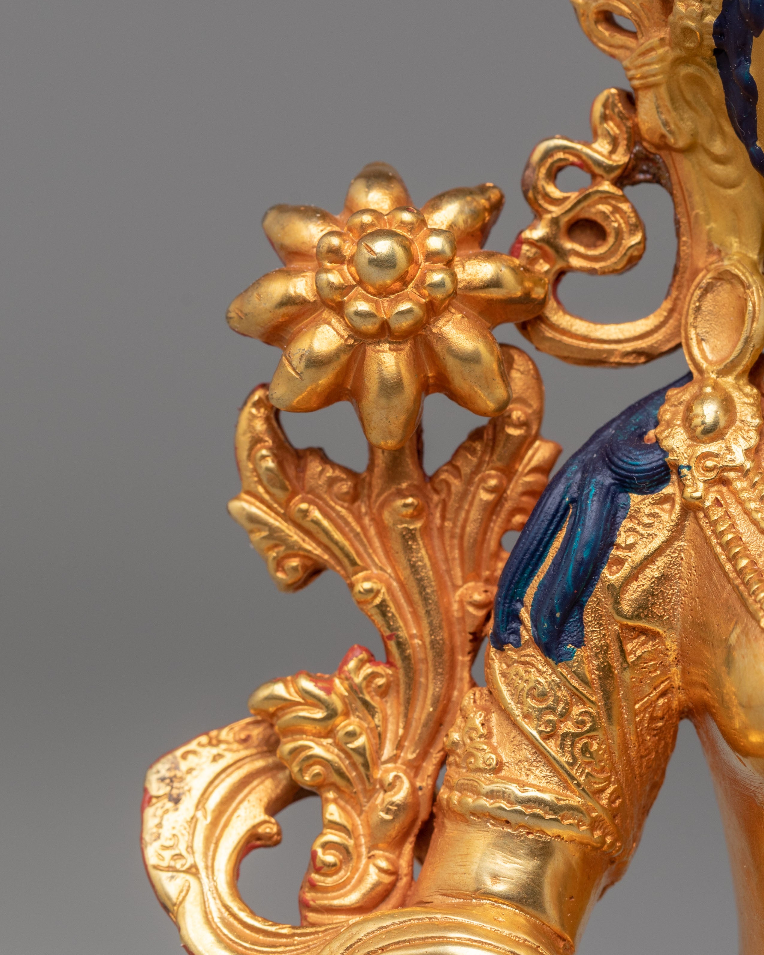 Himalayan White Tara Figurine | 24K Gold Plated Sculpture