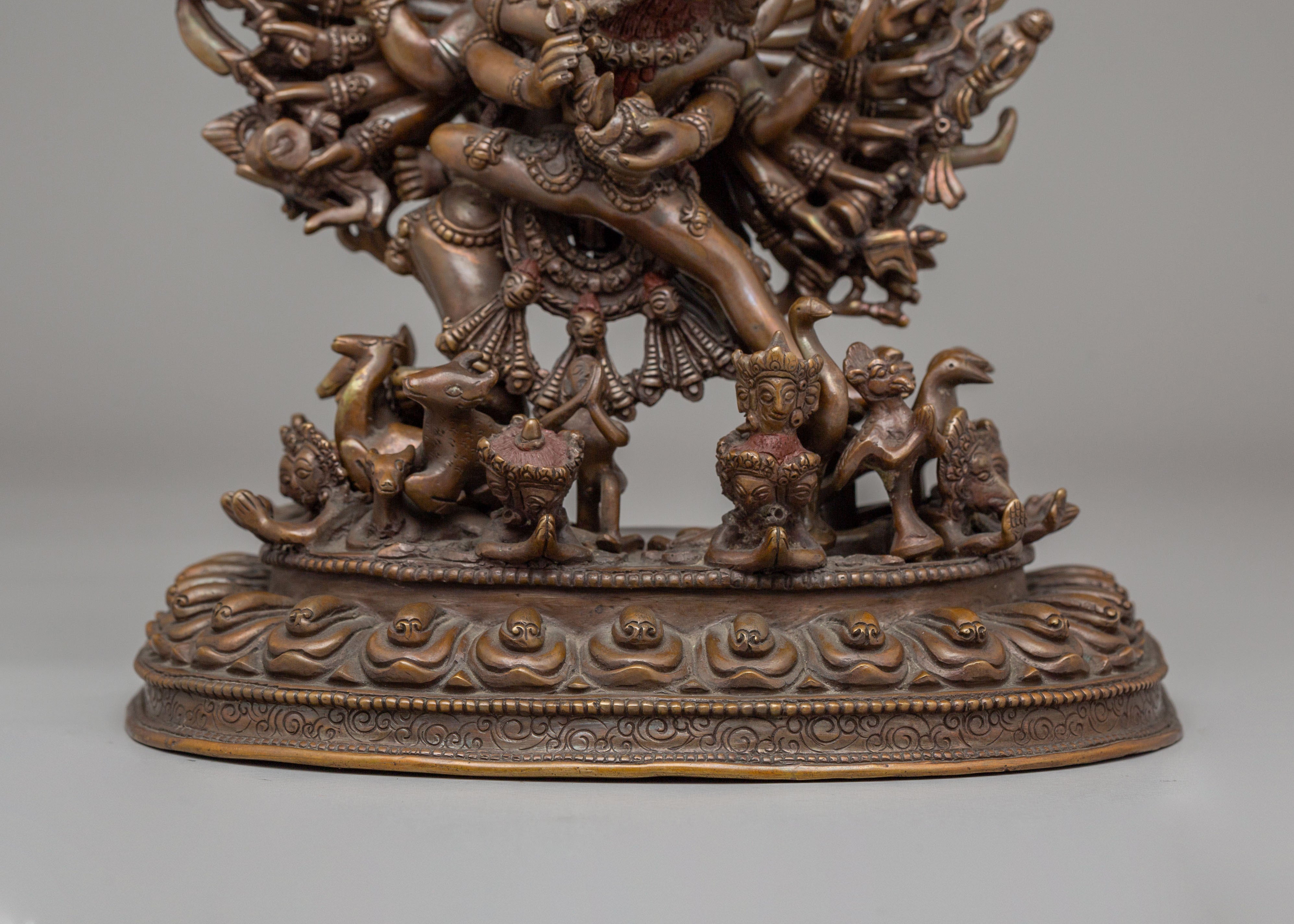 Spiritual Yamantaka Protective Deity Statue | Wrathful Deity Sculpture