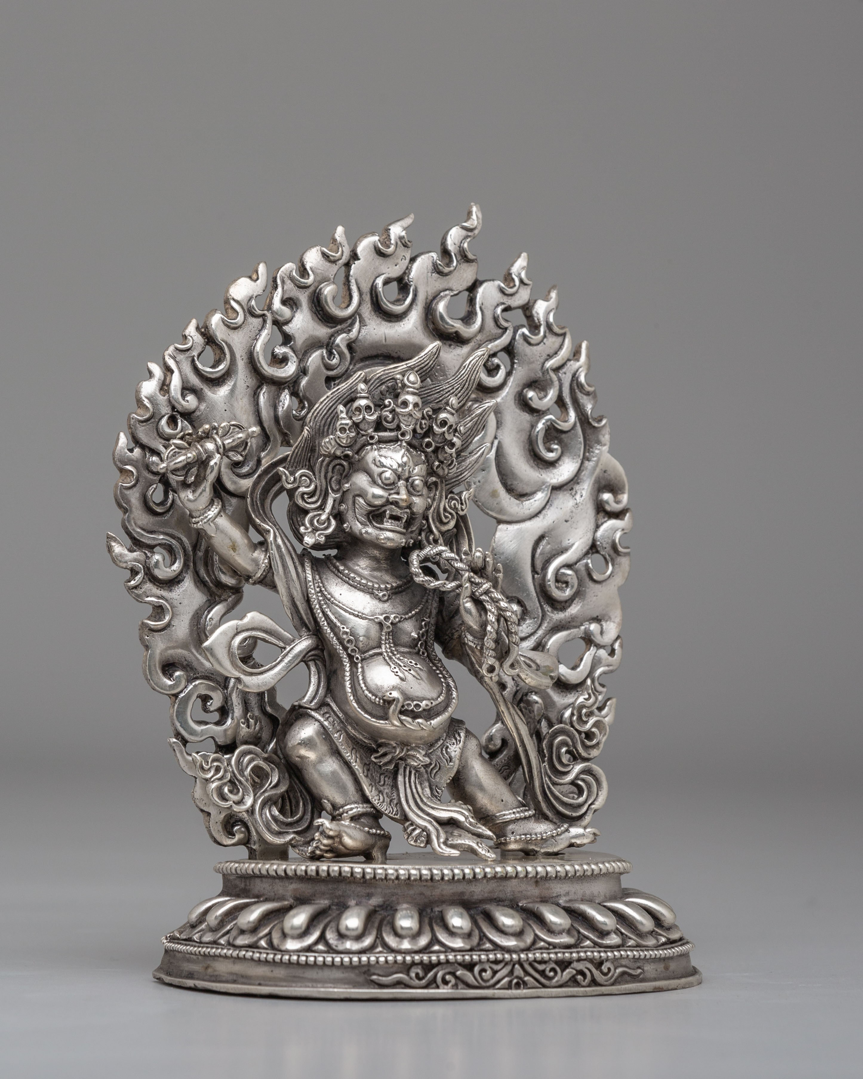 Vajrayana Protector Deity Vajrapani Statue | Sacred Buddhist Bodhisattva Sculpture