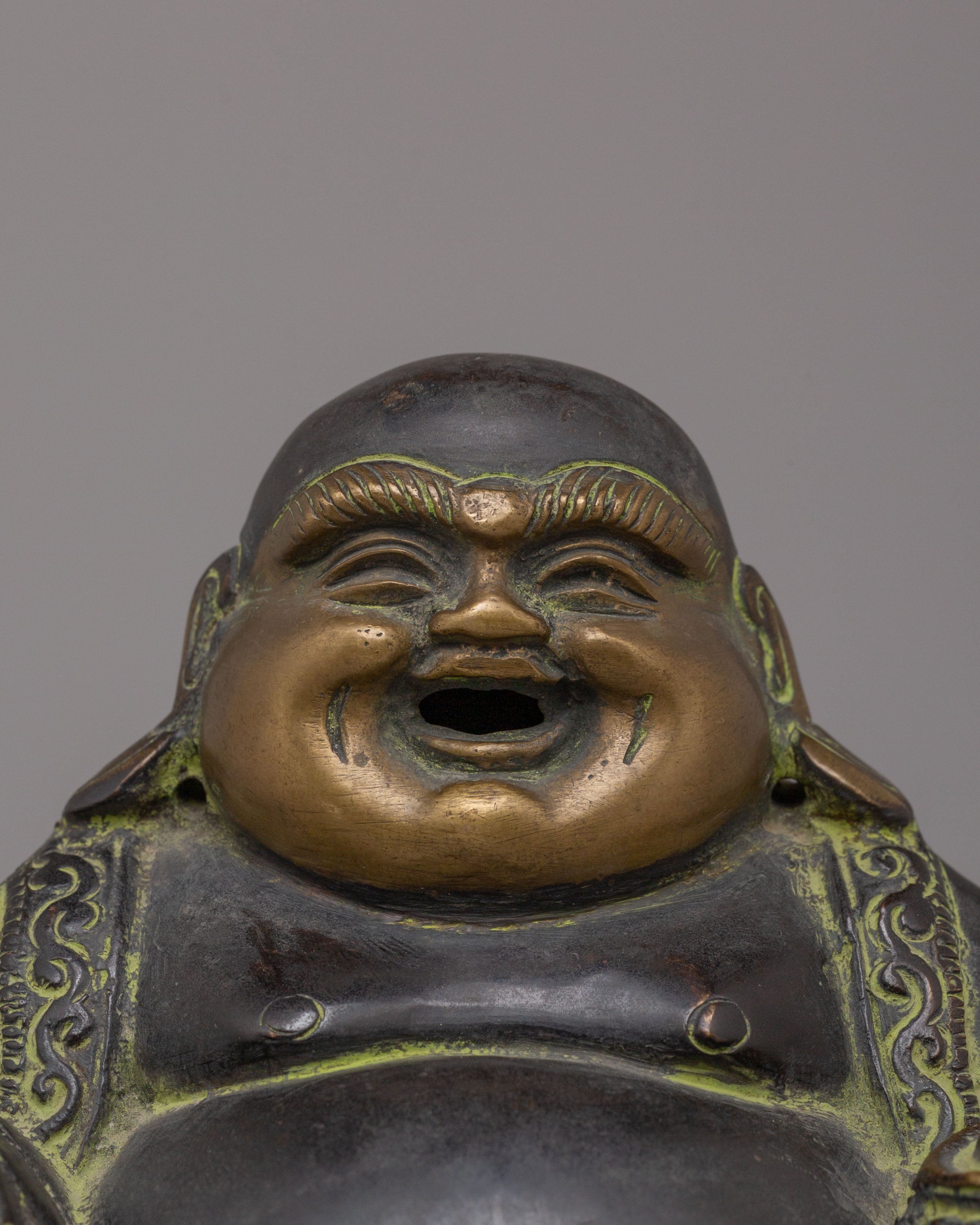 Tibetan Laughing Buddha Incense Holder | Perfect for Meditation and Spiritual Practices