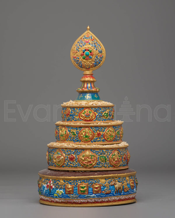 Handmade Tibetan Mandala Offering | Sacred Spiritual Decor for Meditation