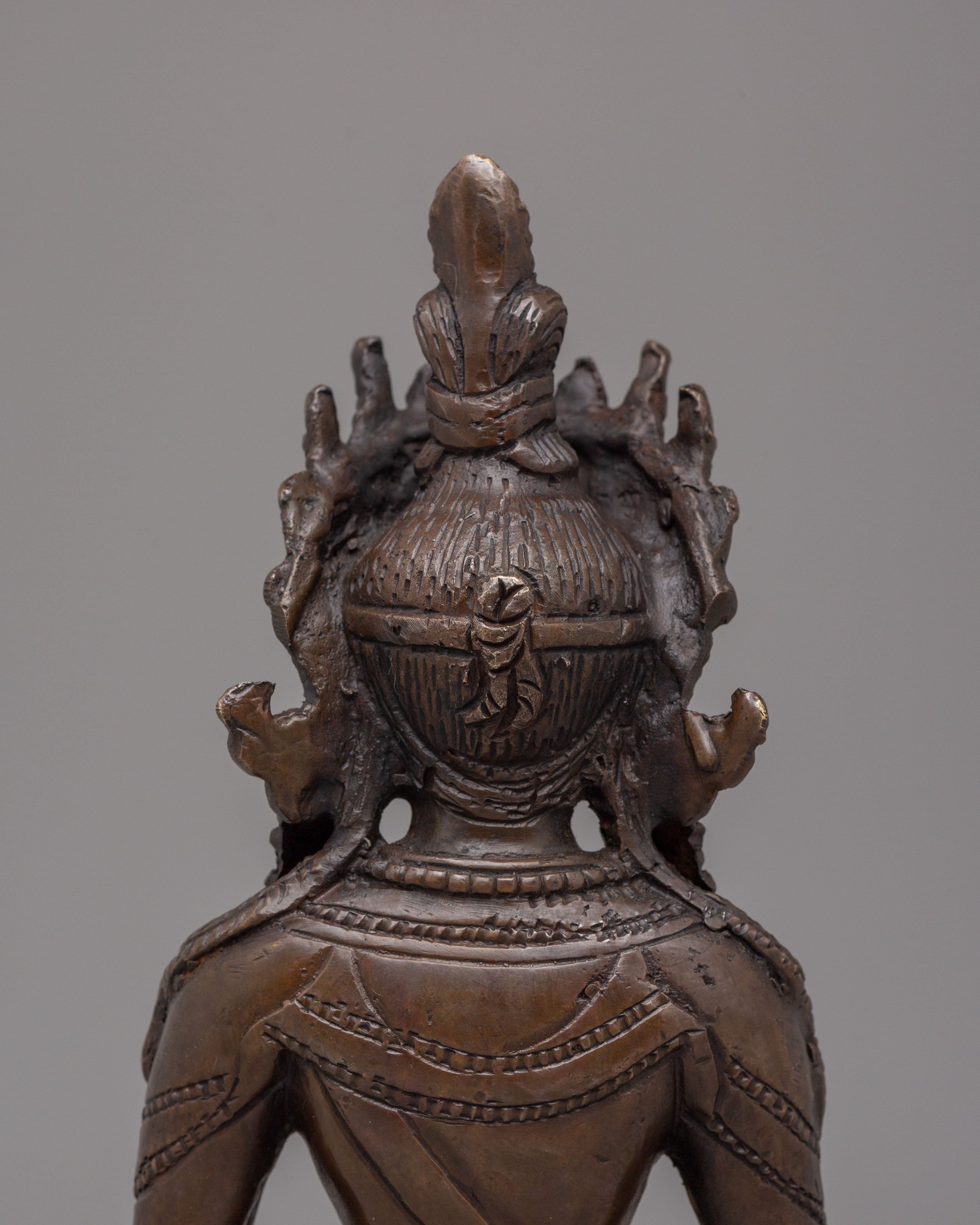 Amitayus Buddha Long Life Statue | Oxidized Copper Body Art