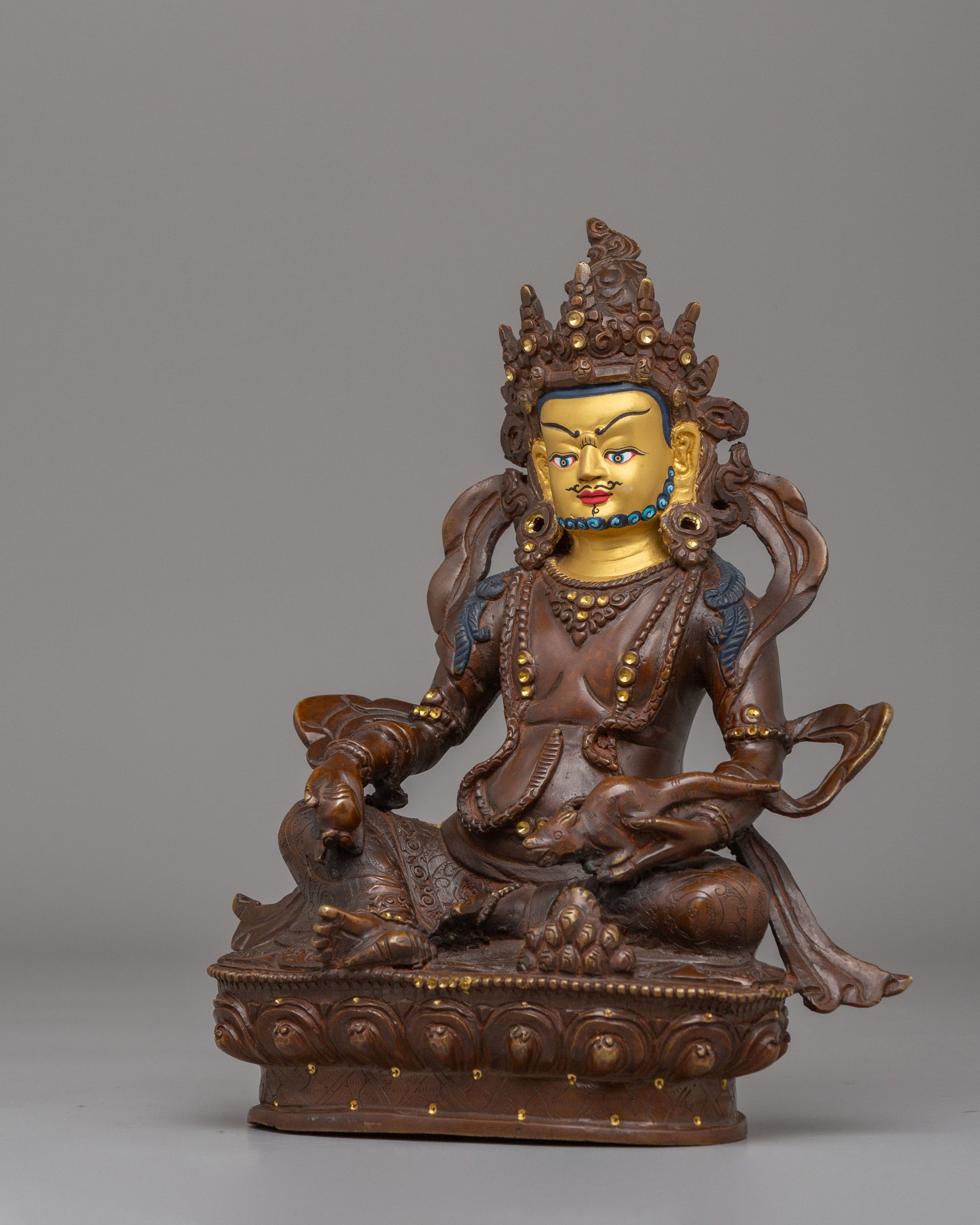 Sacred Tibetan Dzambhala Sculpture | Statue for Abundance