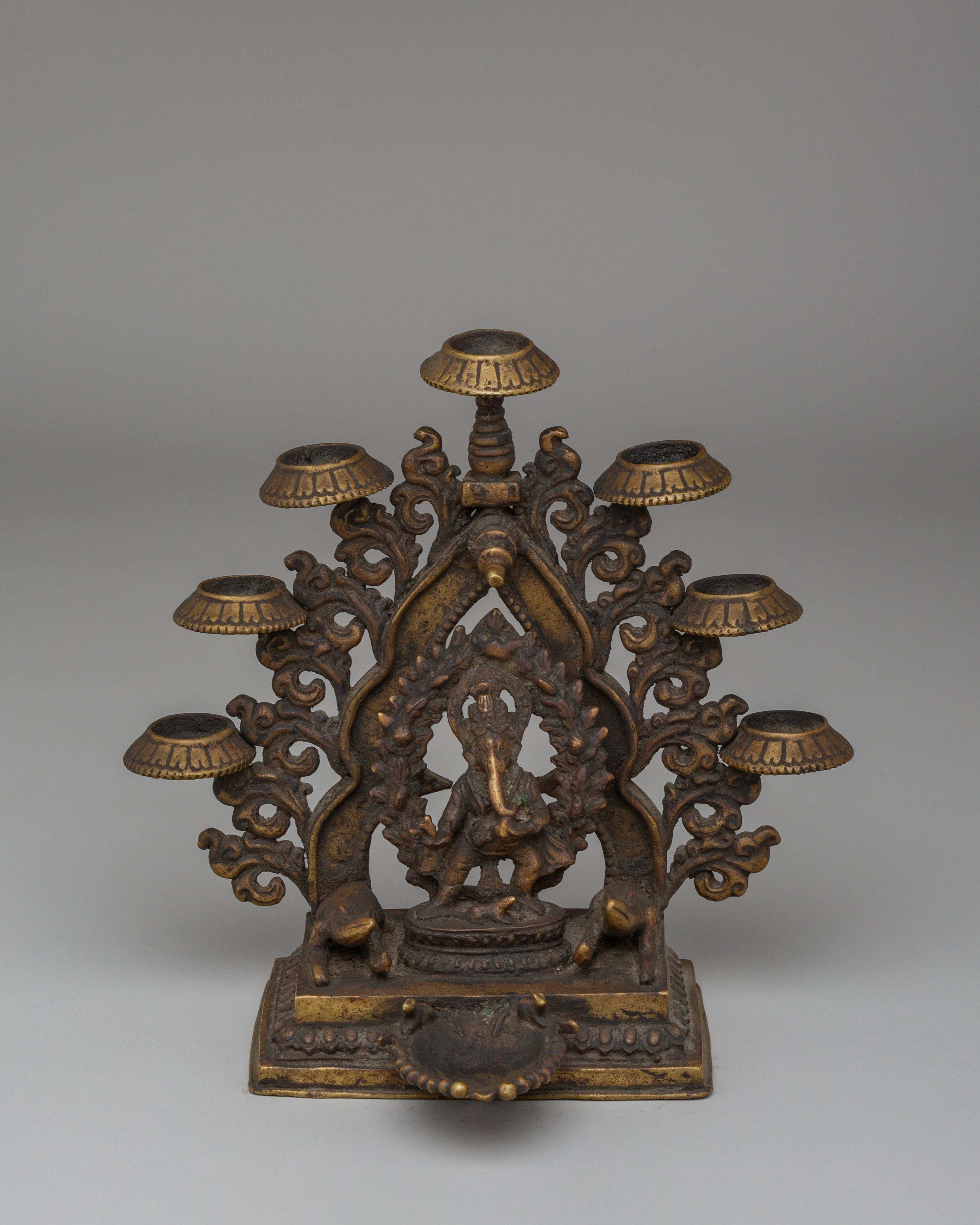 Handcrafted Ganesh Oil Lamp | Brass Lamp