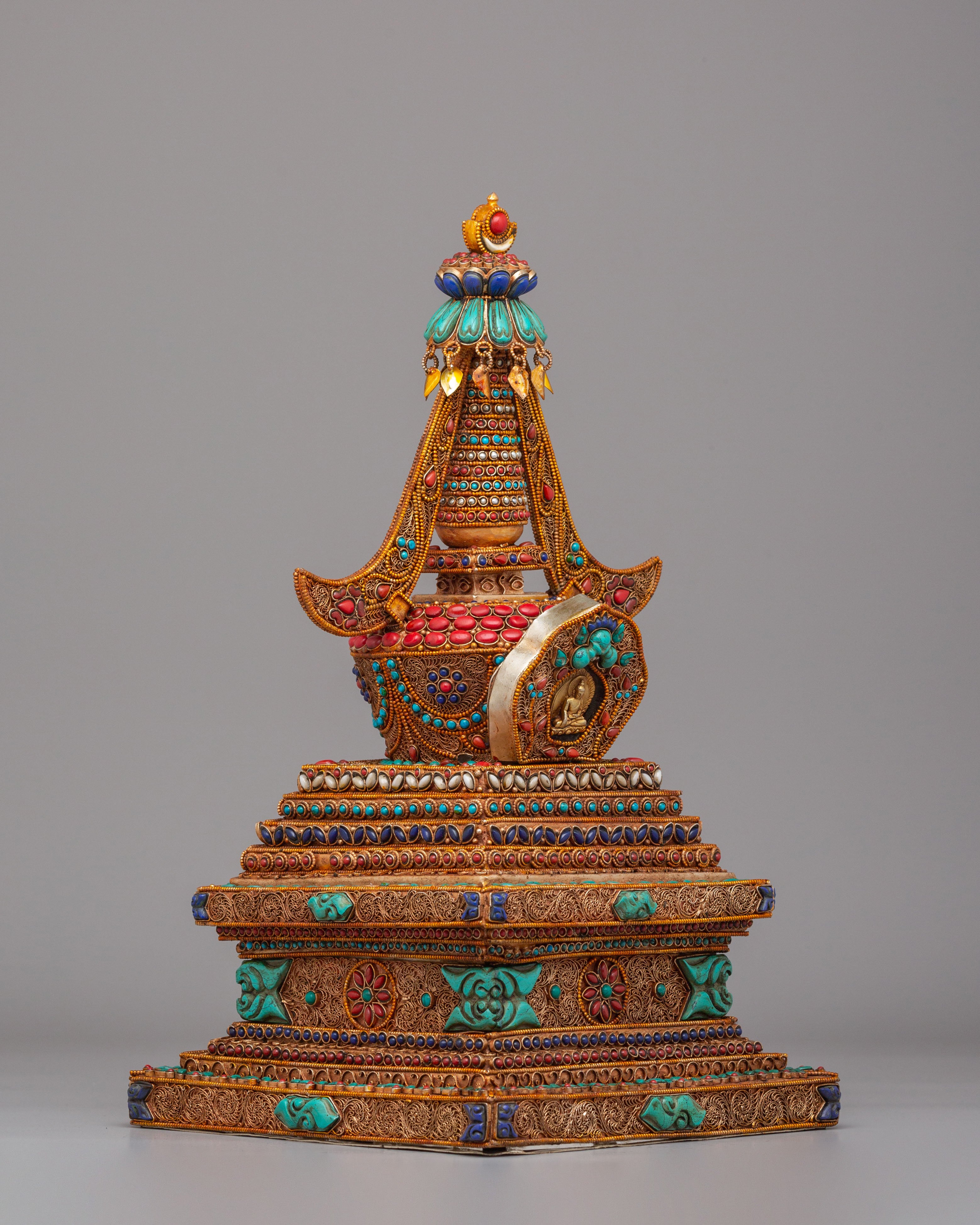 Ceremonial Buddhist Enlightenment Stupa | Sacred Stupa for Rituals & Meditation