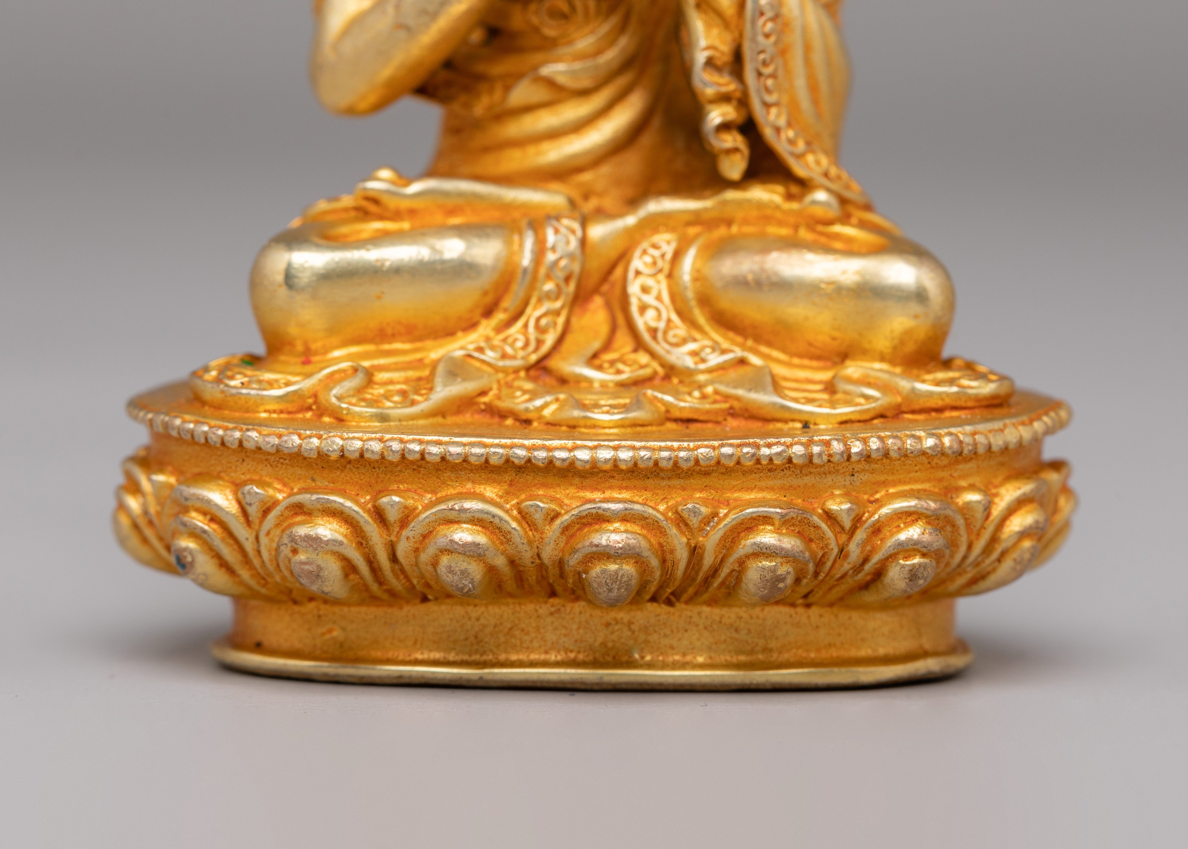 Golden Vairochana Buddha Statue | Meditation Altar Decor