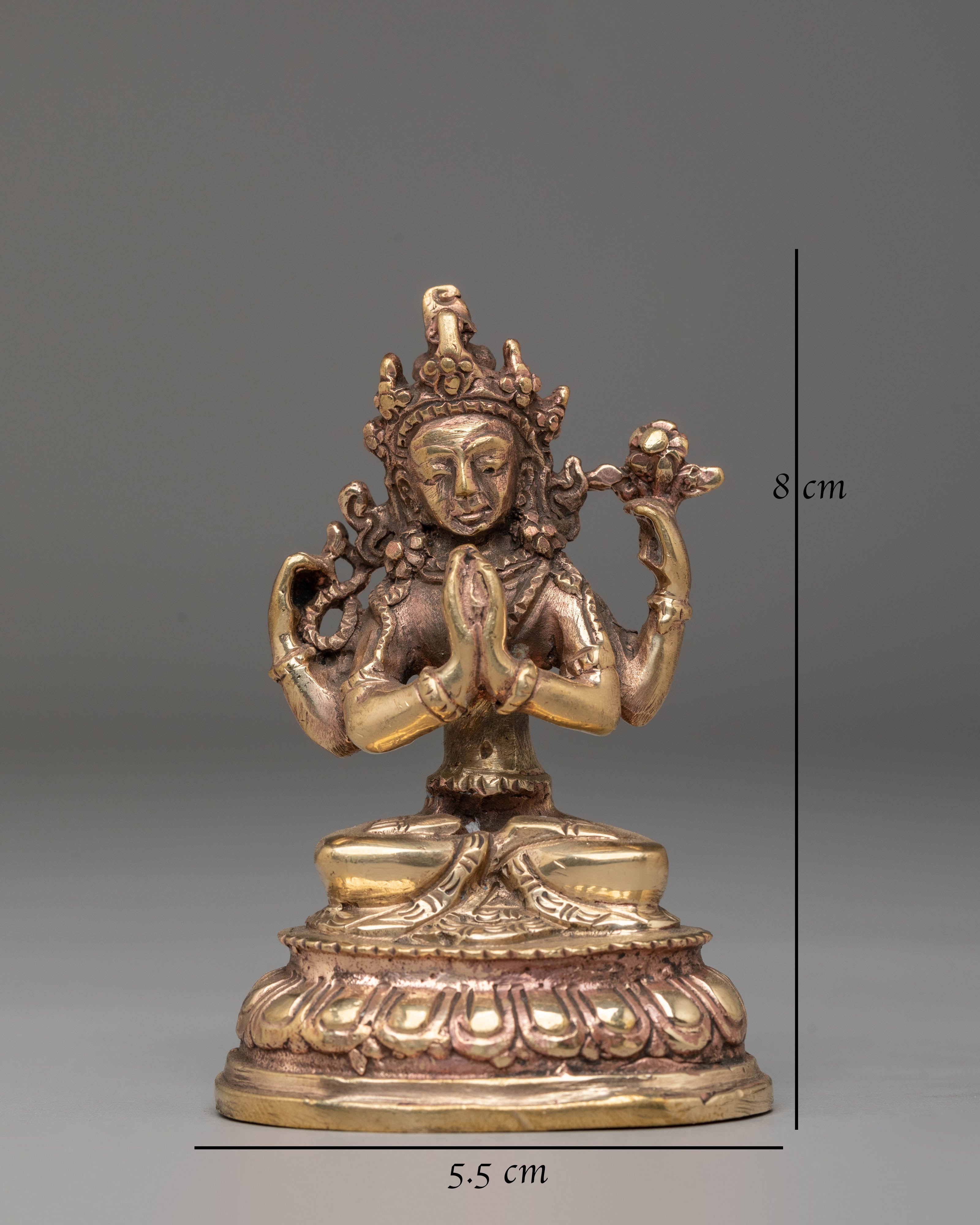 Handcrafted Chenrezig Statue Of Compassion | Tibetan Avalokiteshvara