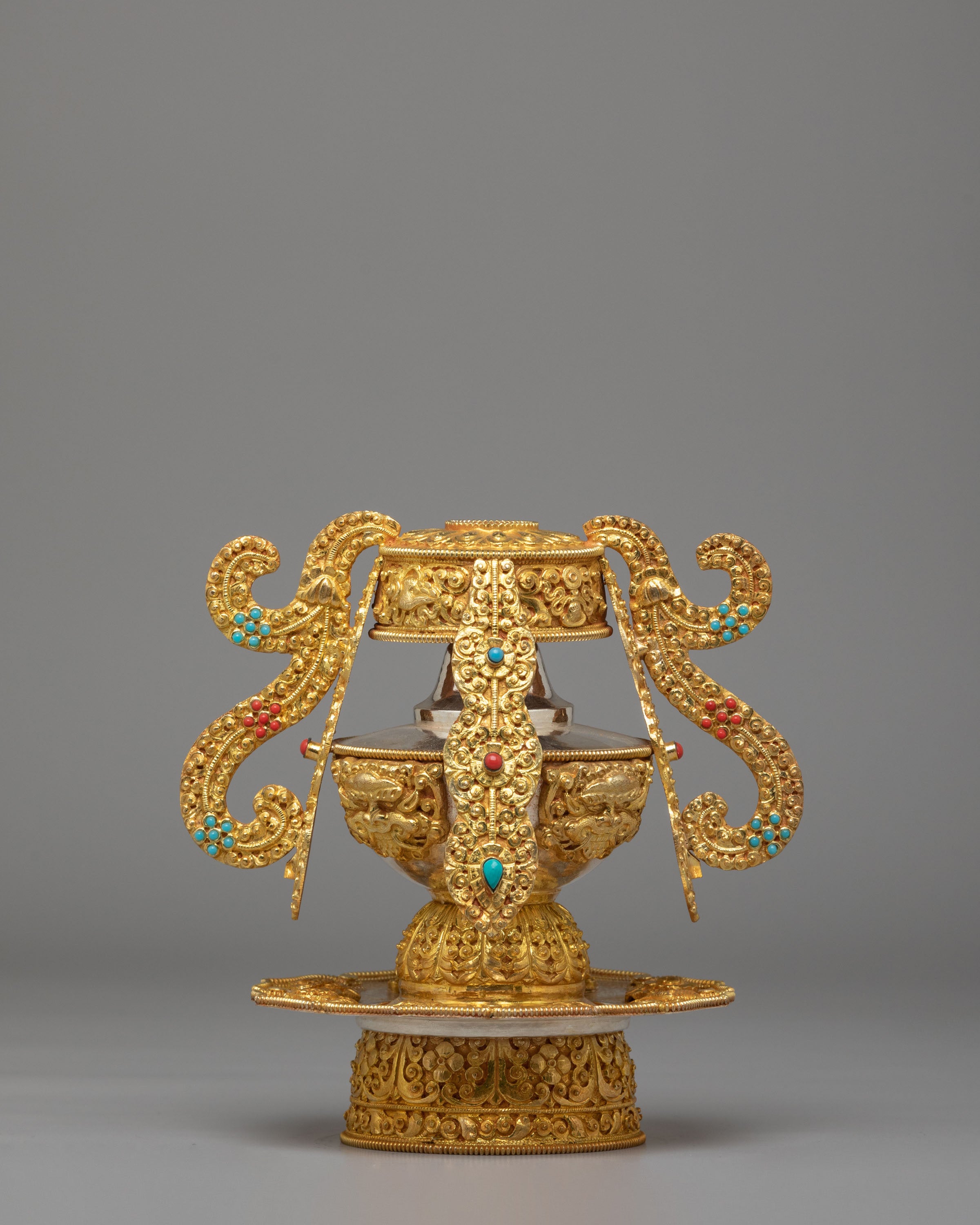 Handcrafted Longlife Vase for Altar | Tibetan Ritual Decor