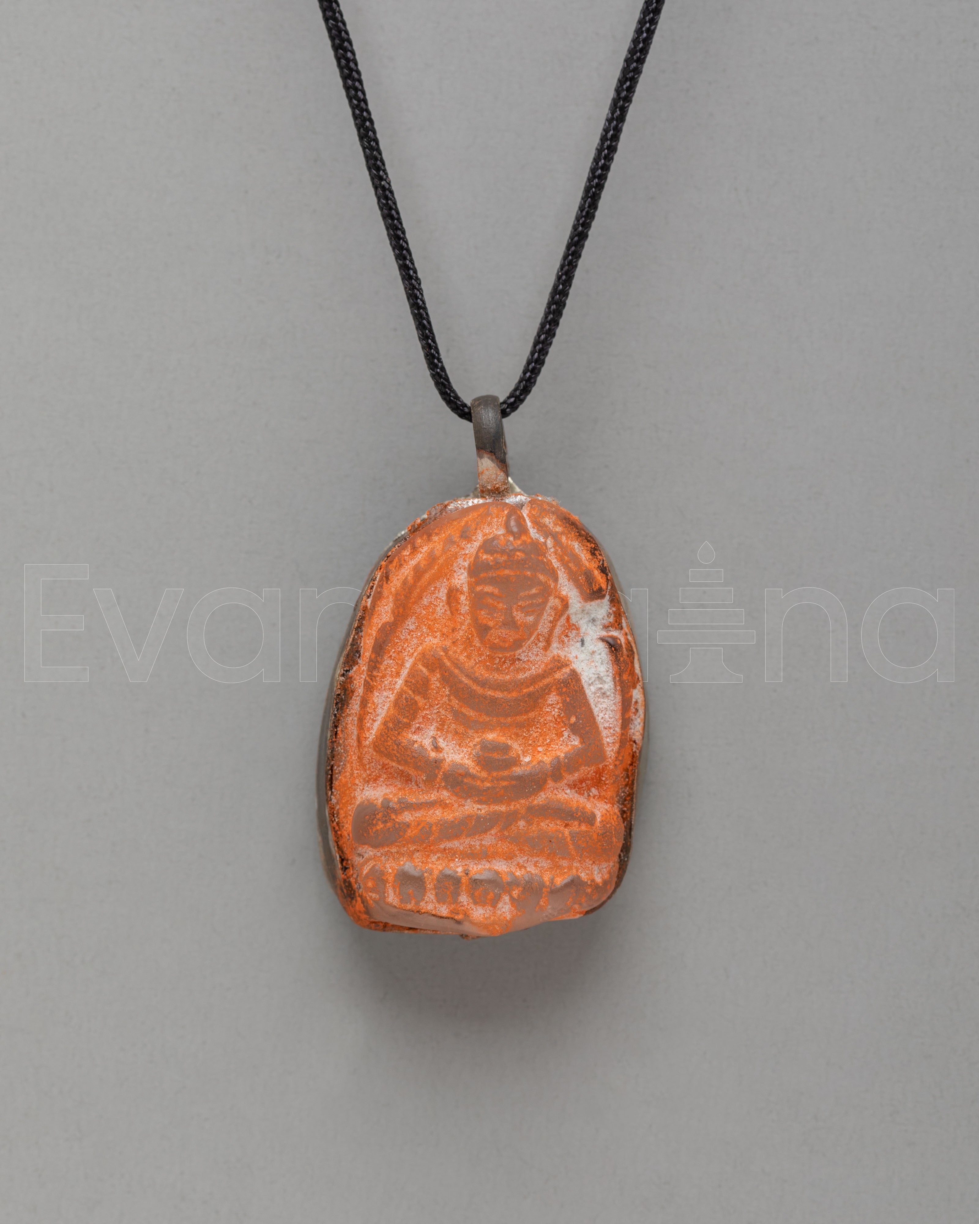 Spiritual Prayer Locket | Carved Sacred Deity Amulet