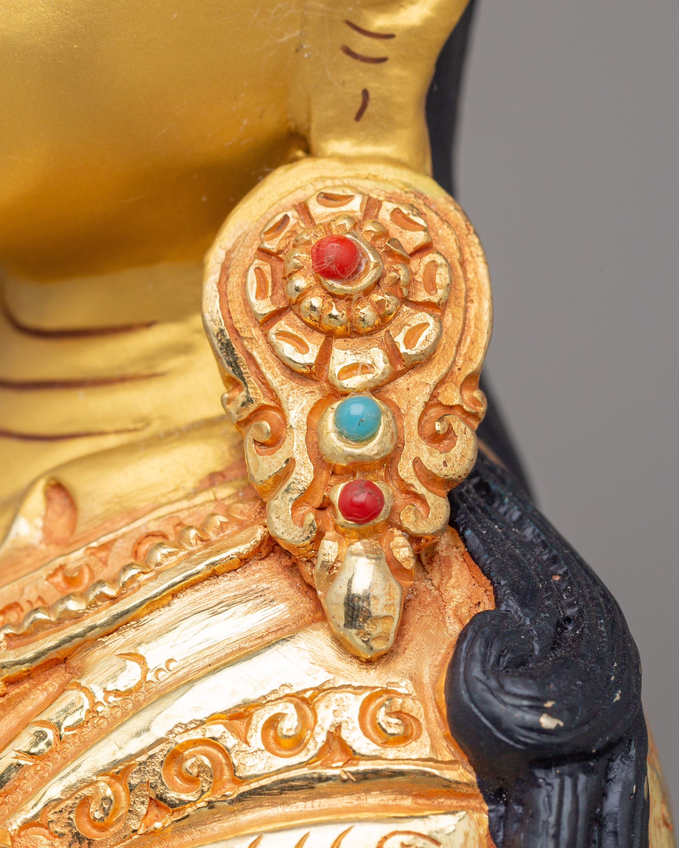 Golden Guru Rinpoche Statue | Traditional Artwork