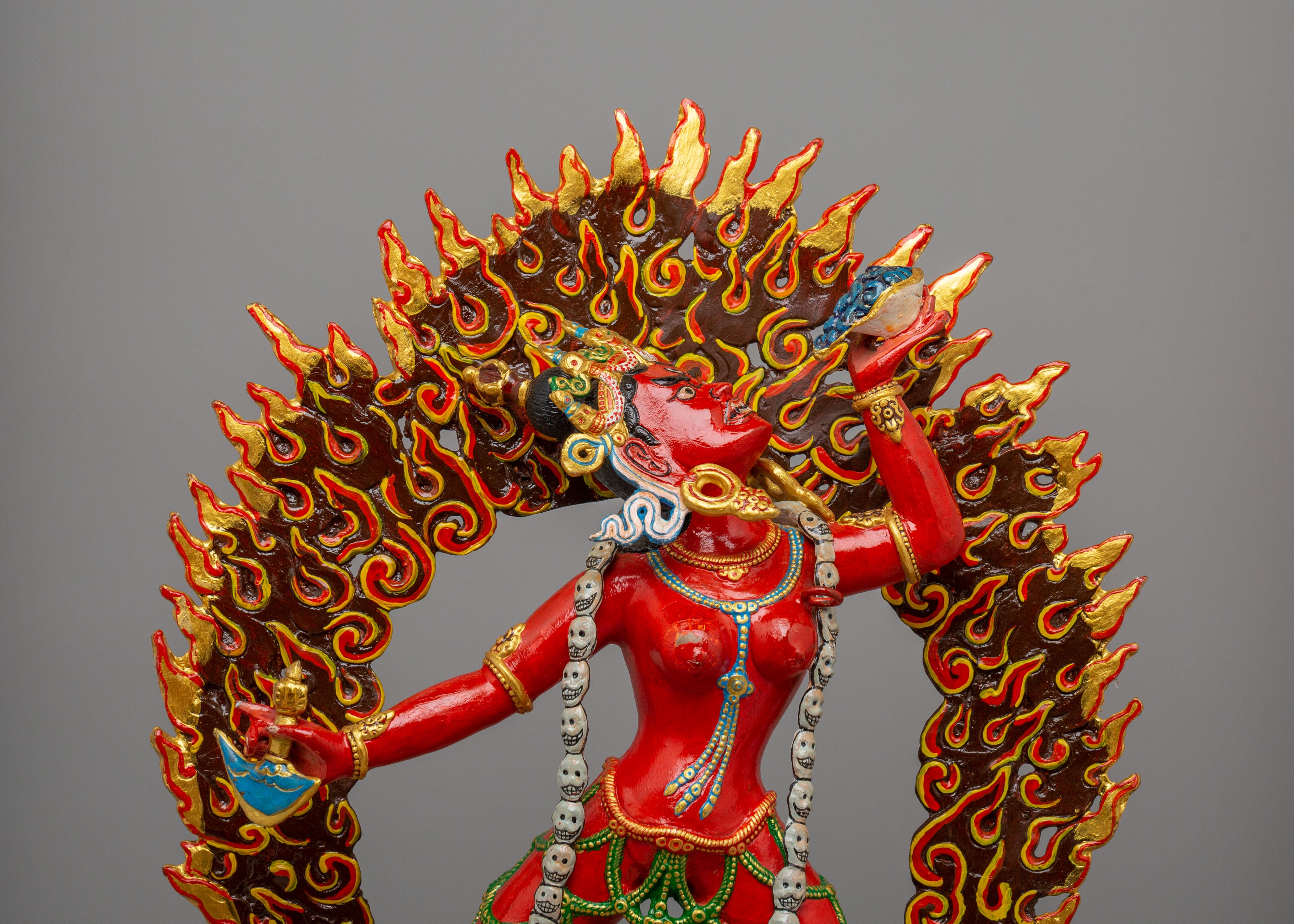 Tibetan Vajrayogini Dakini Sculpture | Vajrayana Female Deity Statue
