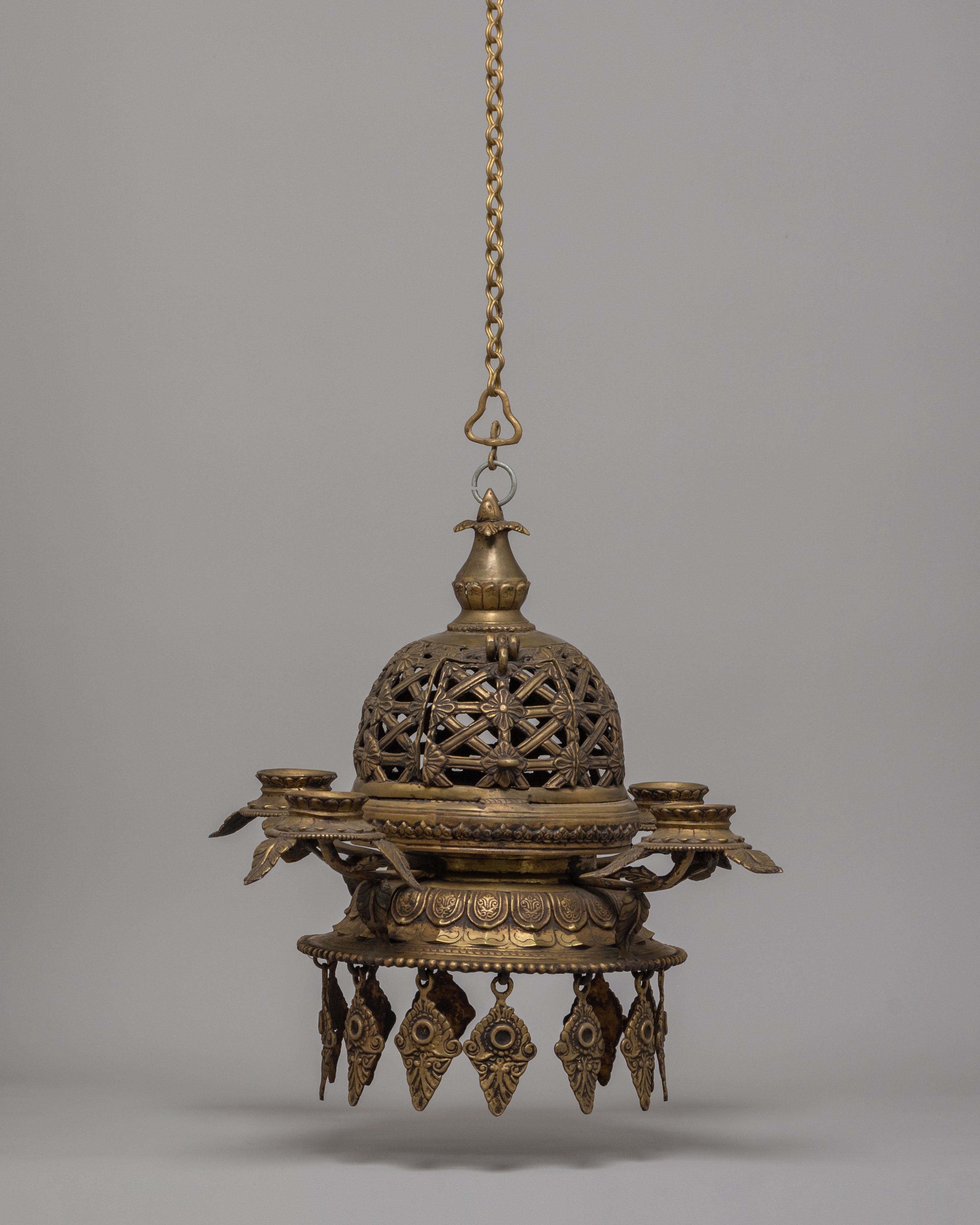 Sacred Dalucha for Ritual | Handcrafted Brass Chöd Practice Tool