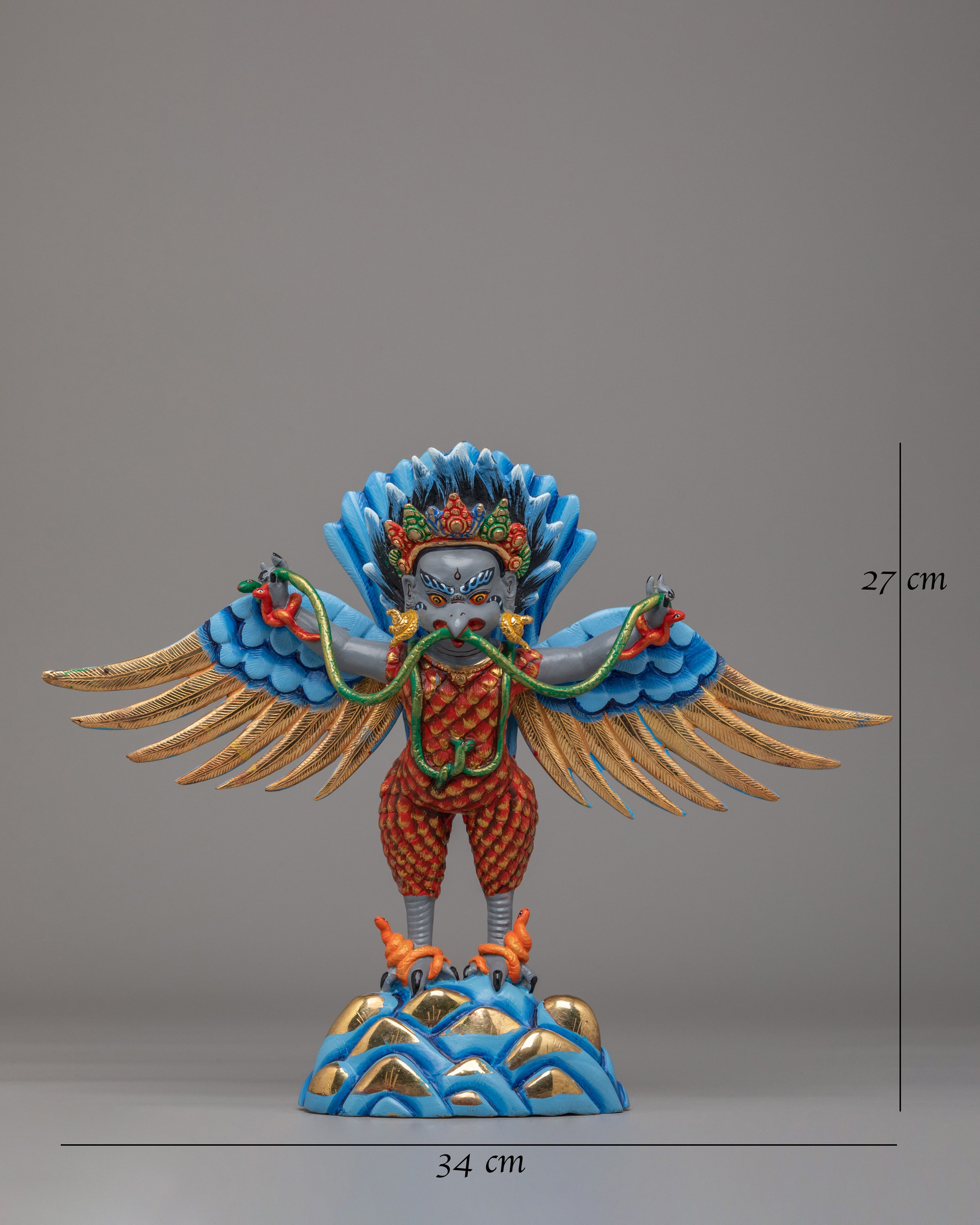 Traditional Garuda Guardian Statue | Himalayan Deity Sculpture