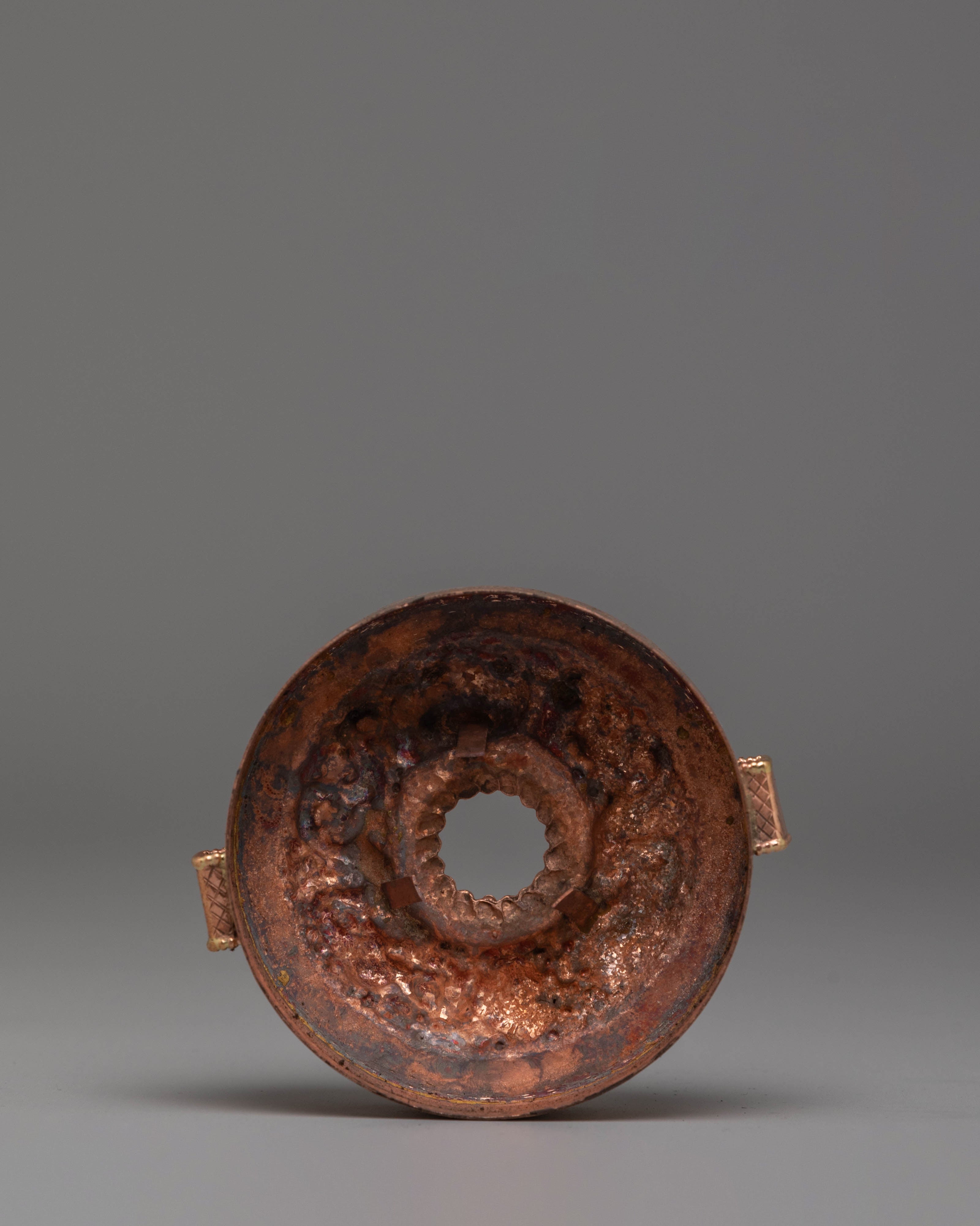 Handmade Buddhist Copper Ghau Box | Symbol of Protection