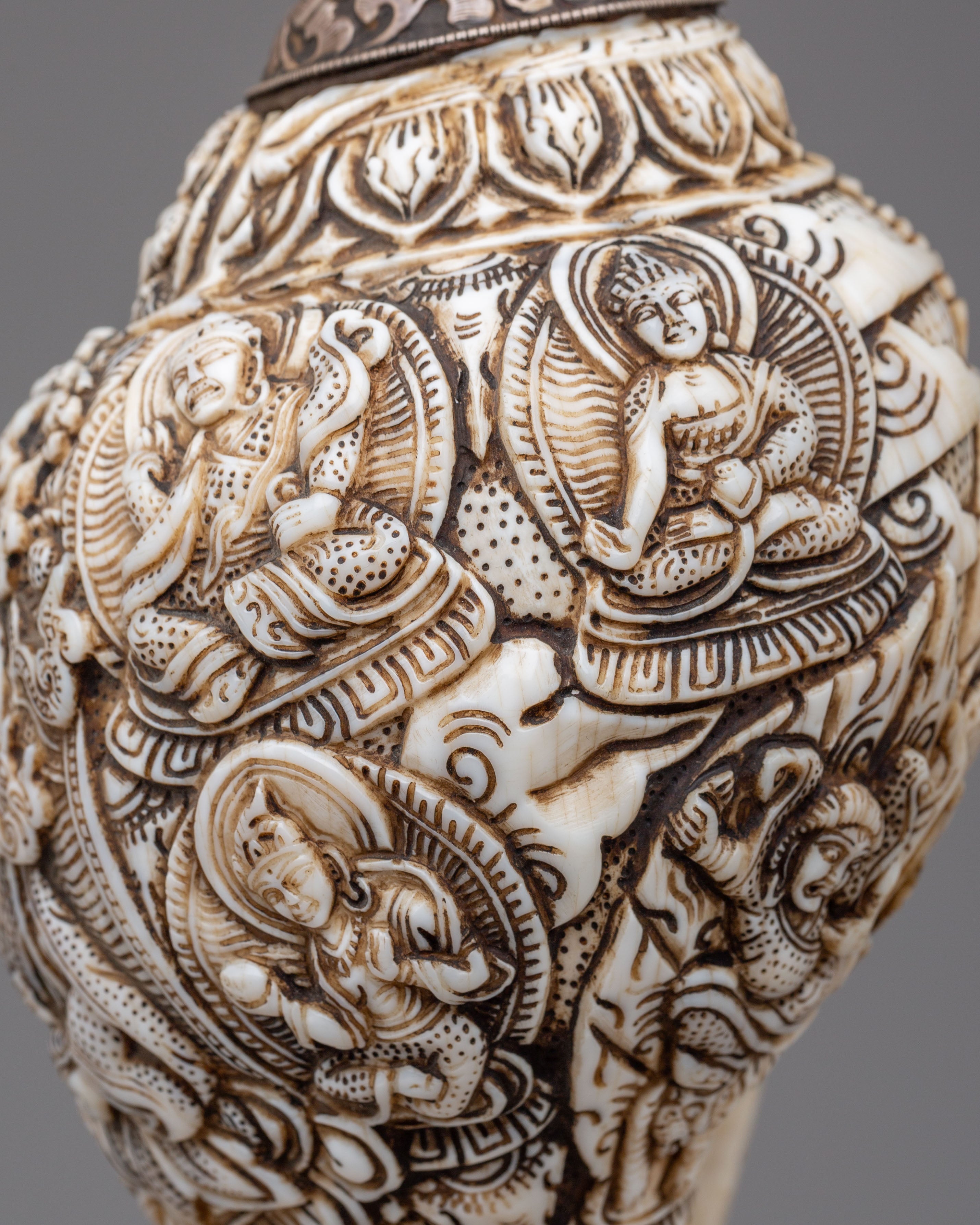 Sacred Ritual Conch Shell | Handcrafted Conch Shell & Silver Sculpture