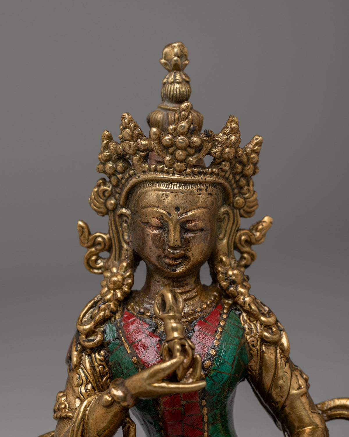Sacred Vajrasattva Meditation Deity Statue | Traditional Buddhist Sculpture