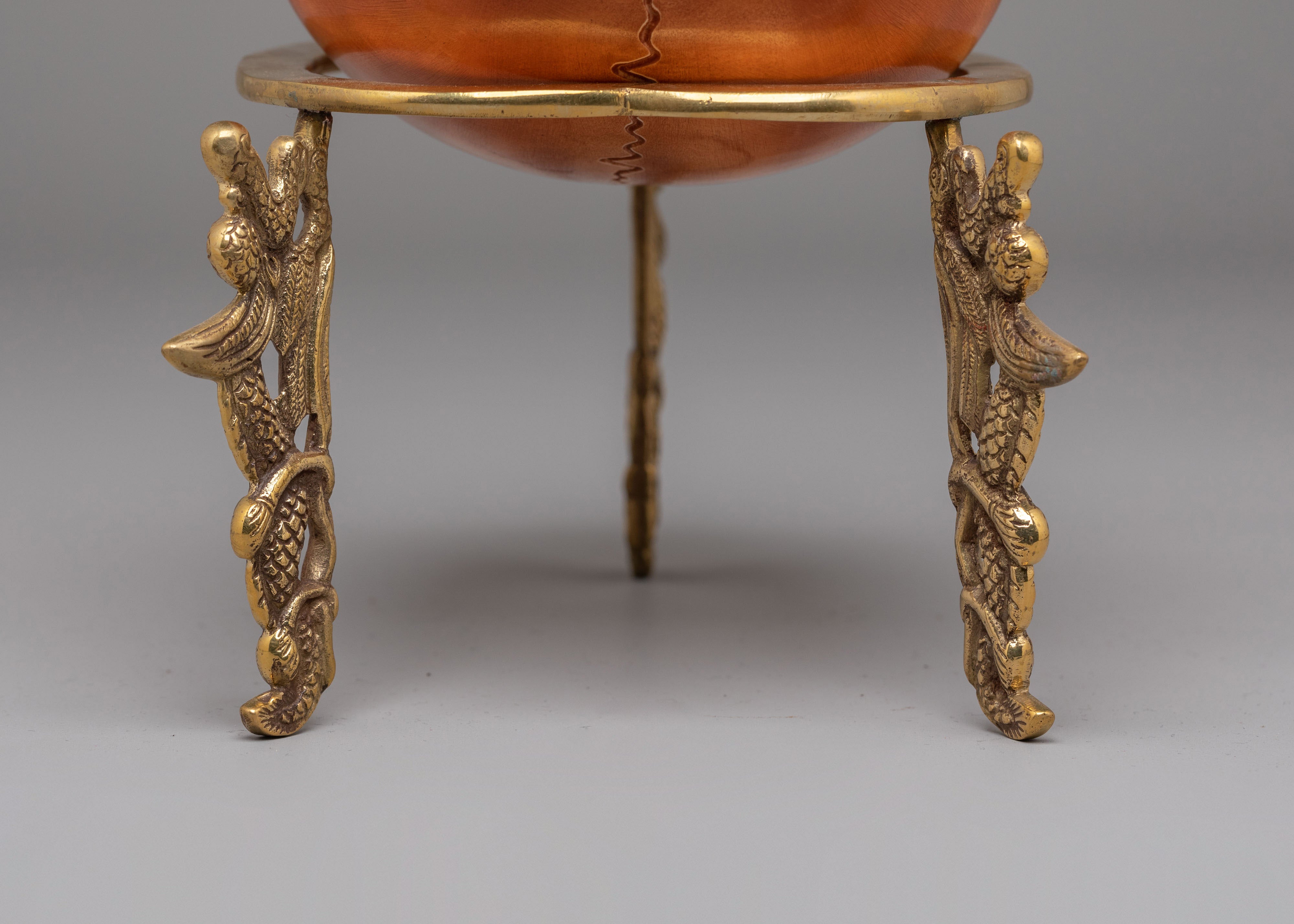 Handmade Kapala Ritual Cup with Stand | Tibetan Buddhist Ritual Bowl